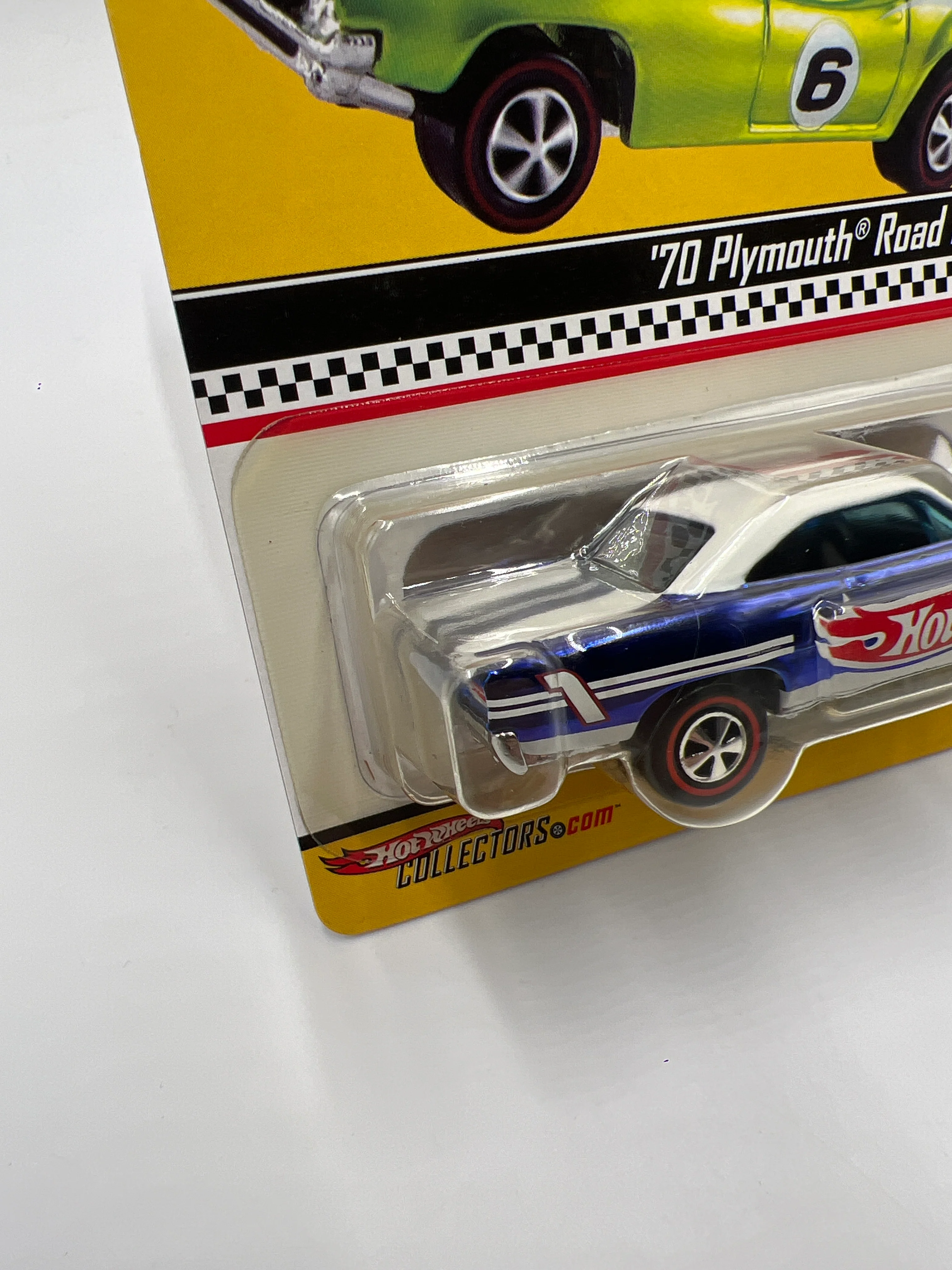 2007 Hot Wheels 21st Annual Collectors Convention 1628/10000 70 Plymouth Road Runner Blue W/Protector - Image 5