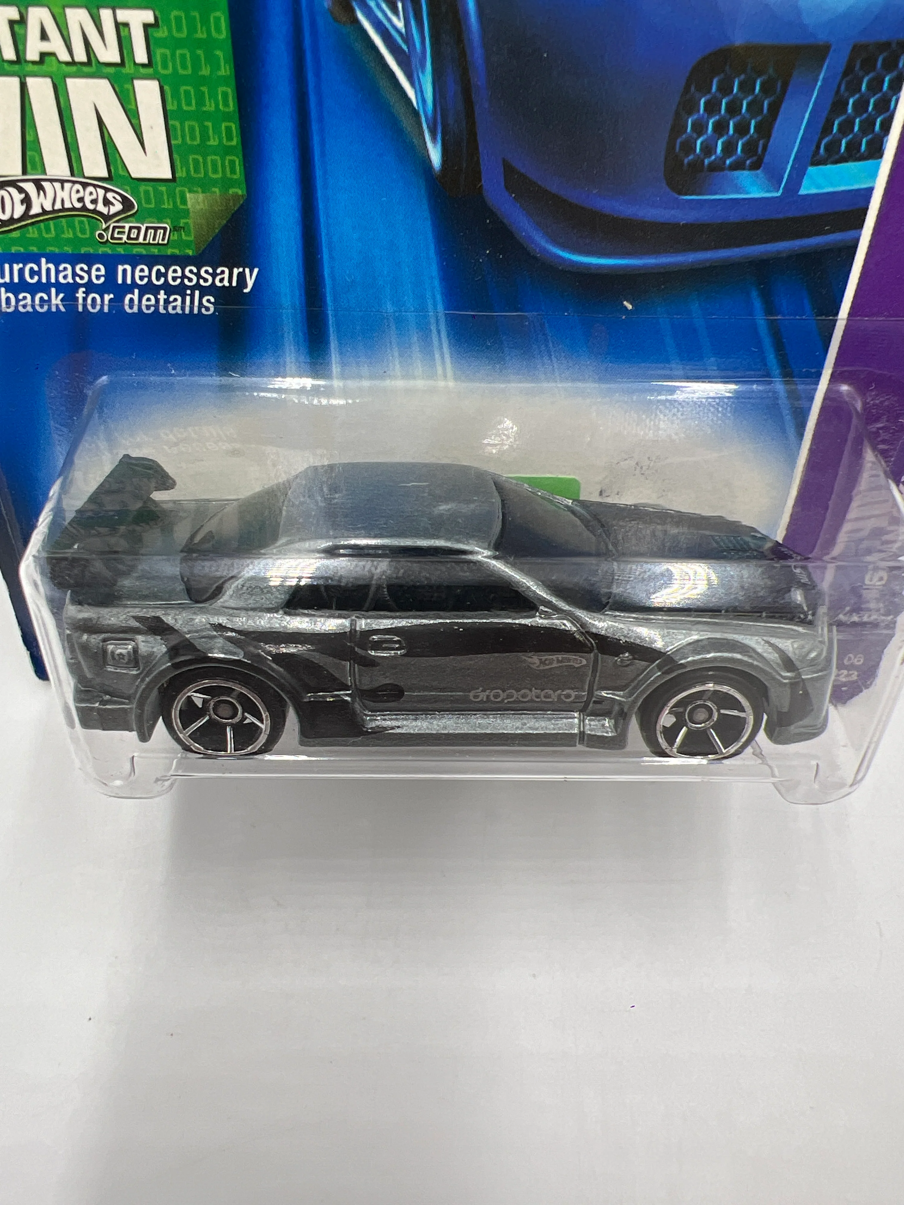 2006 Hot Wheels Dropstars #060 Nissan Skyline Dark Gray HTF W/Protector - Image 3