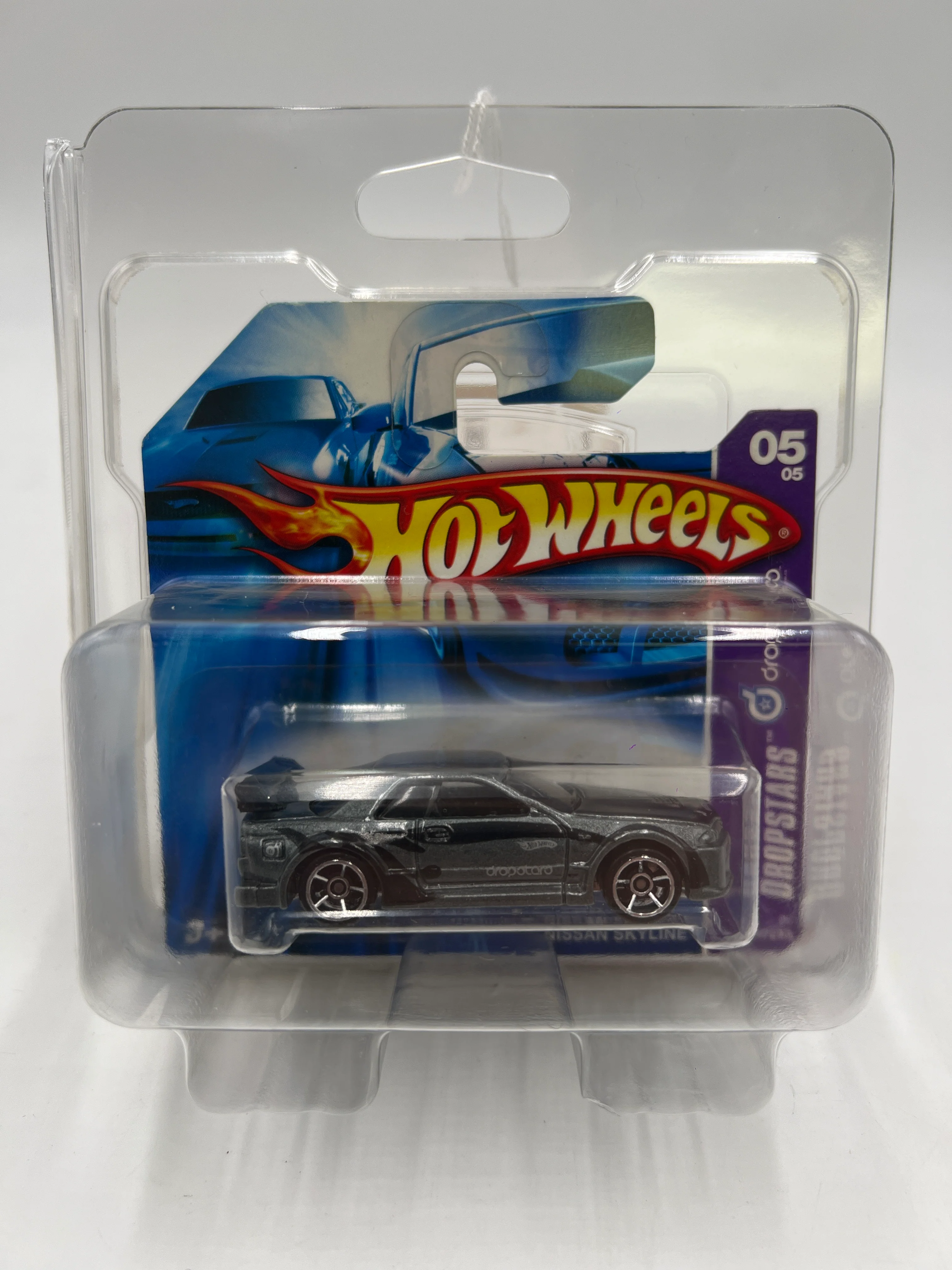 2006 Hot Wheels Dropstars #060 Nissan Skyline Gray HTF Short Card W/Protector - Image 8