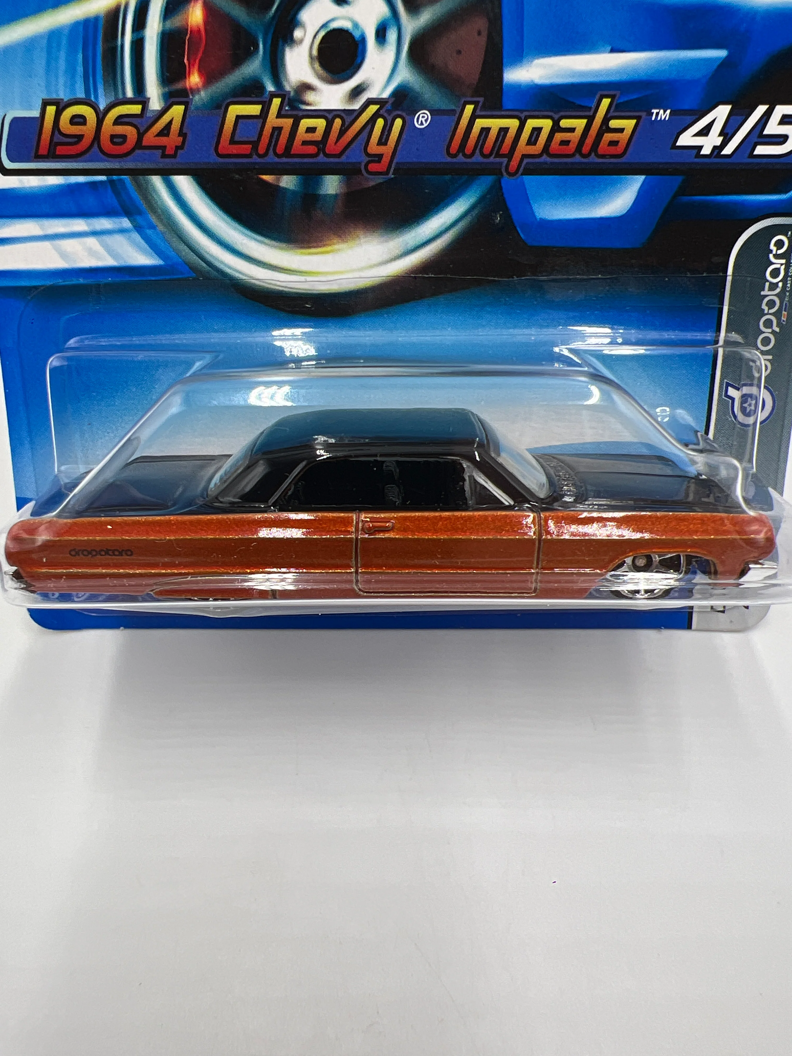 2006 Hot Wheels Dropstars #59 1964 Chevy Impala Orange/Black 9A - Image 2