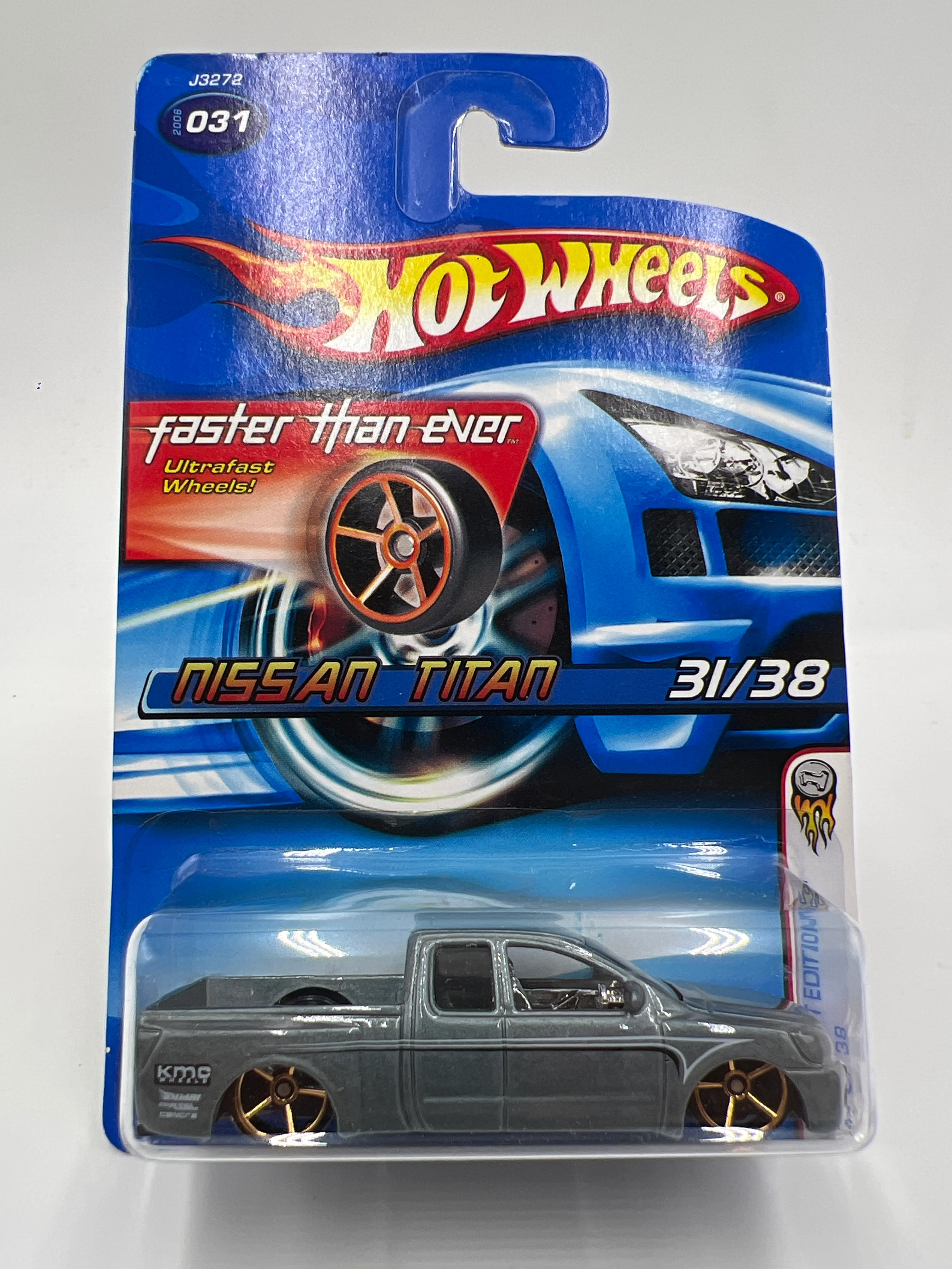 2006 Hot Wheels First Editions #31 Faster Than Ever Nissan Titan Silver W/Protector - Image 2