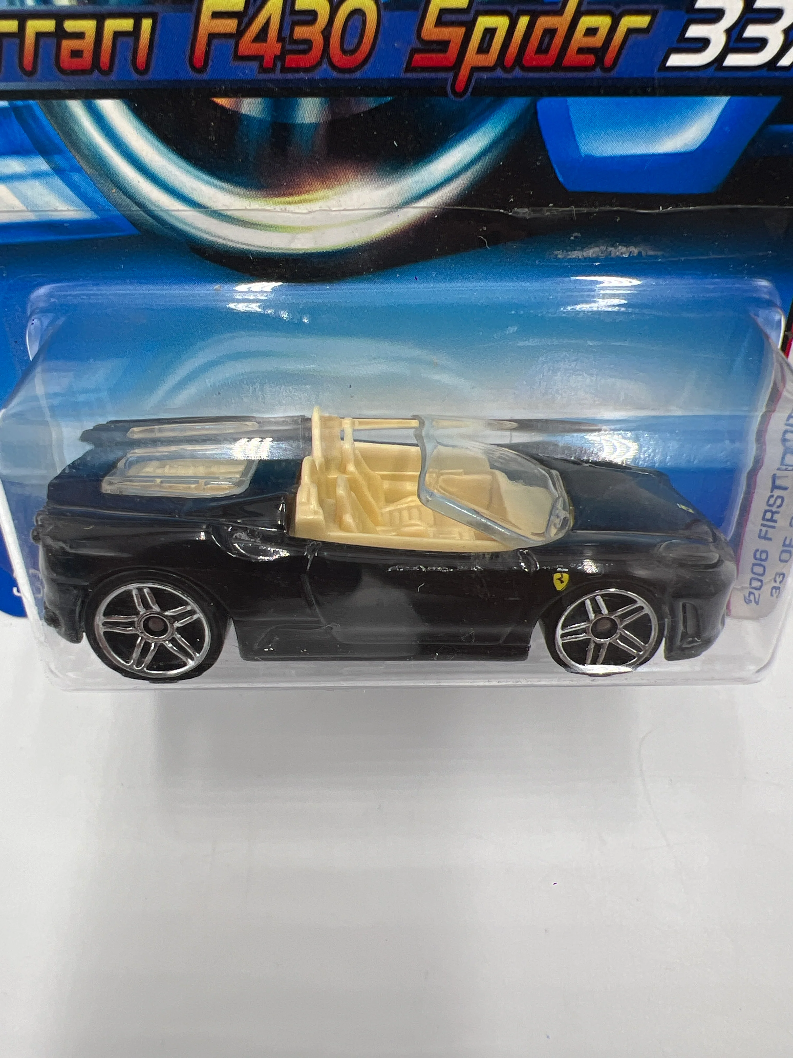 2006 Hot Wheels First Editions #033 Ferrari F430 Spider Black - Image 3