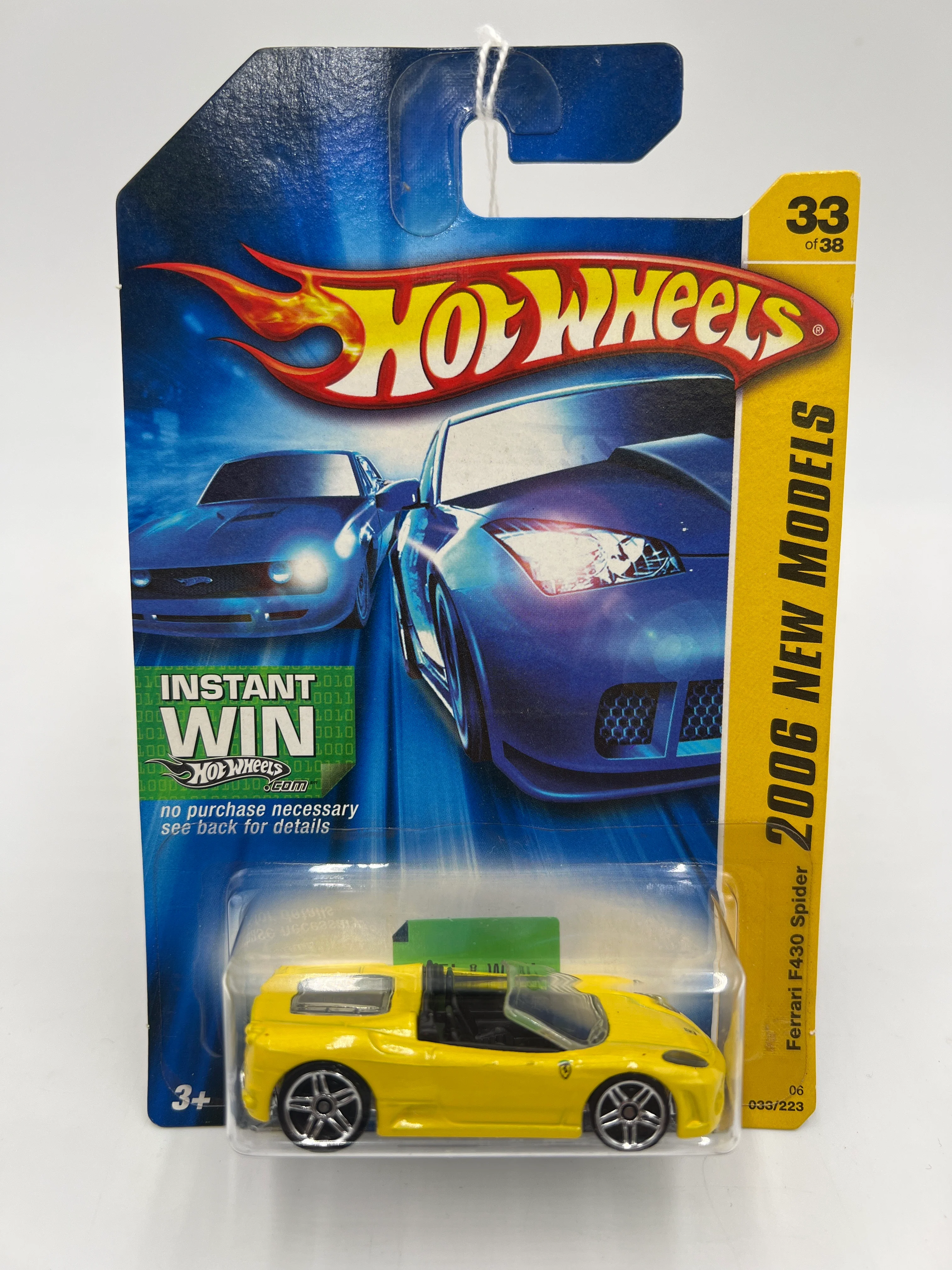 2006 Hot Wheels New Models #033 Ferrari F430 Spider Yellow - Image 2