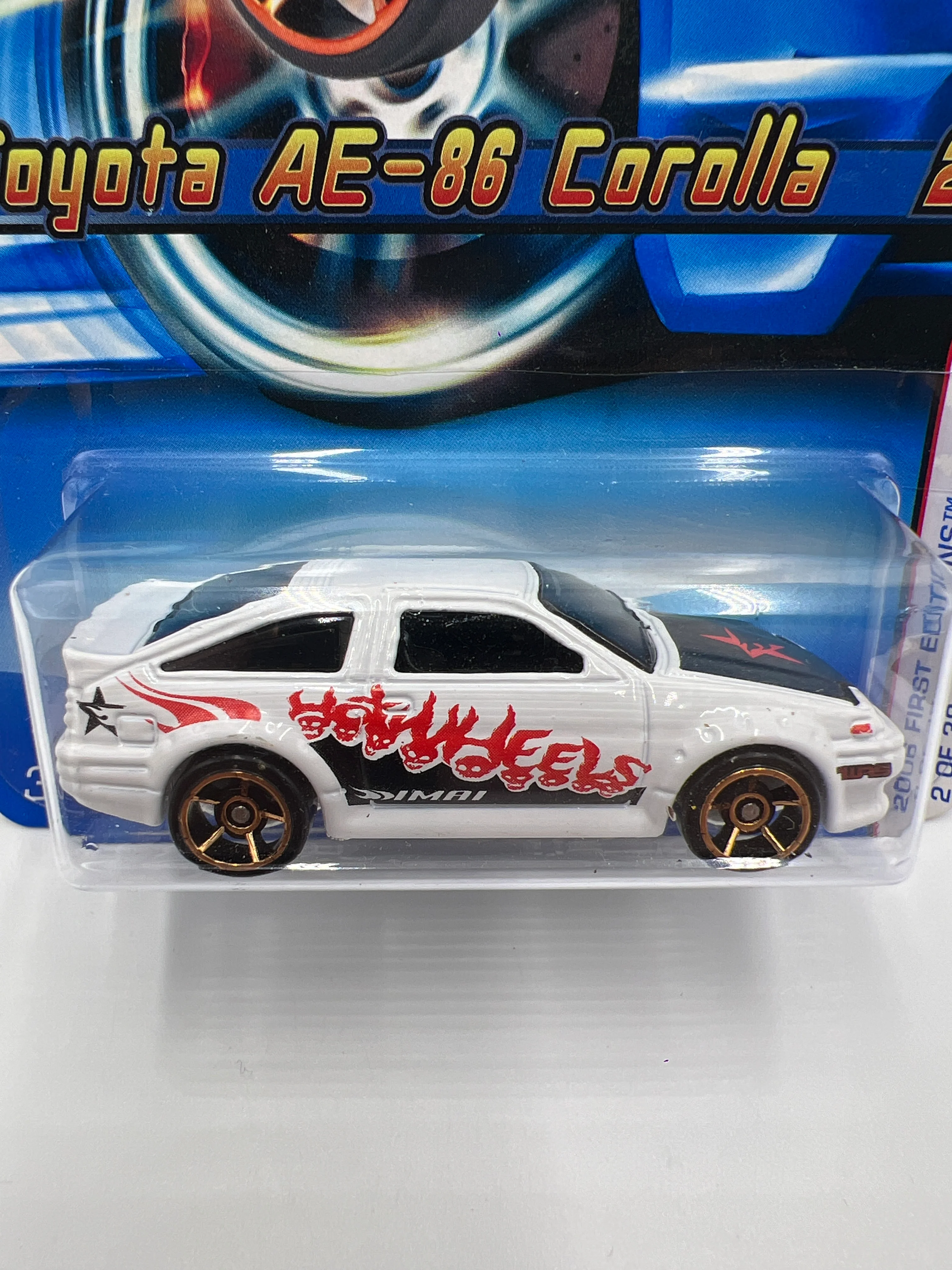 2006 Hot Wheels First Editions #2 Faster Than Ever Toyota AE-86 Corolla White FTE 80A - Image 2