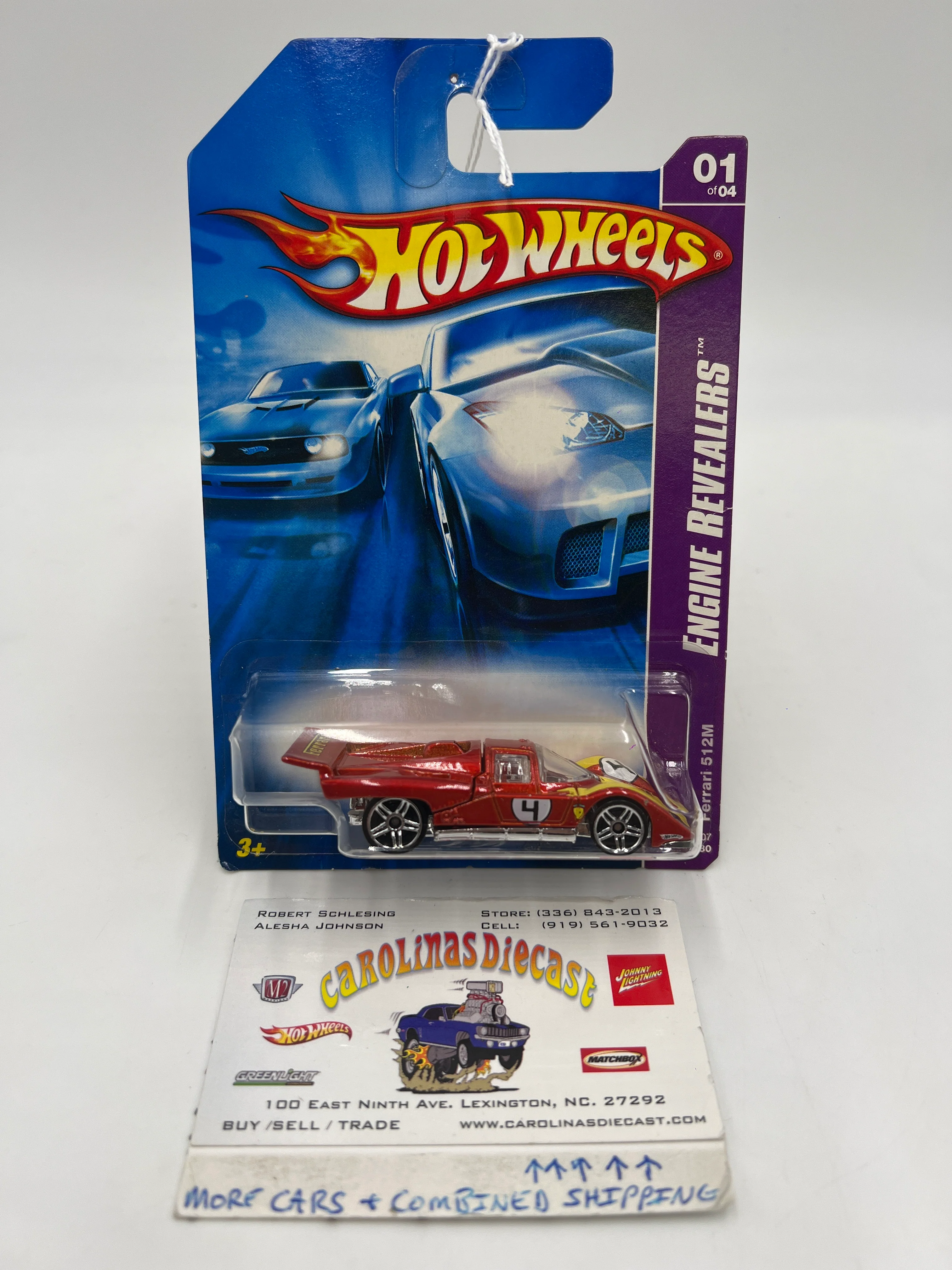 2006 Hot Wheels Engine Revealers #057 Ferrari 512M Orange/Red