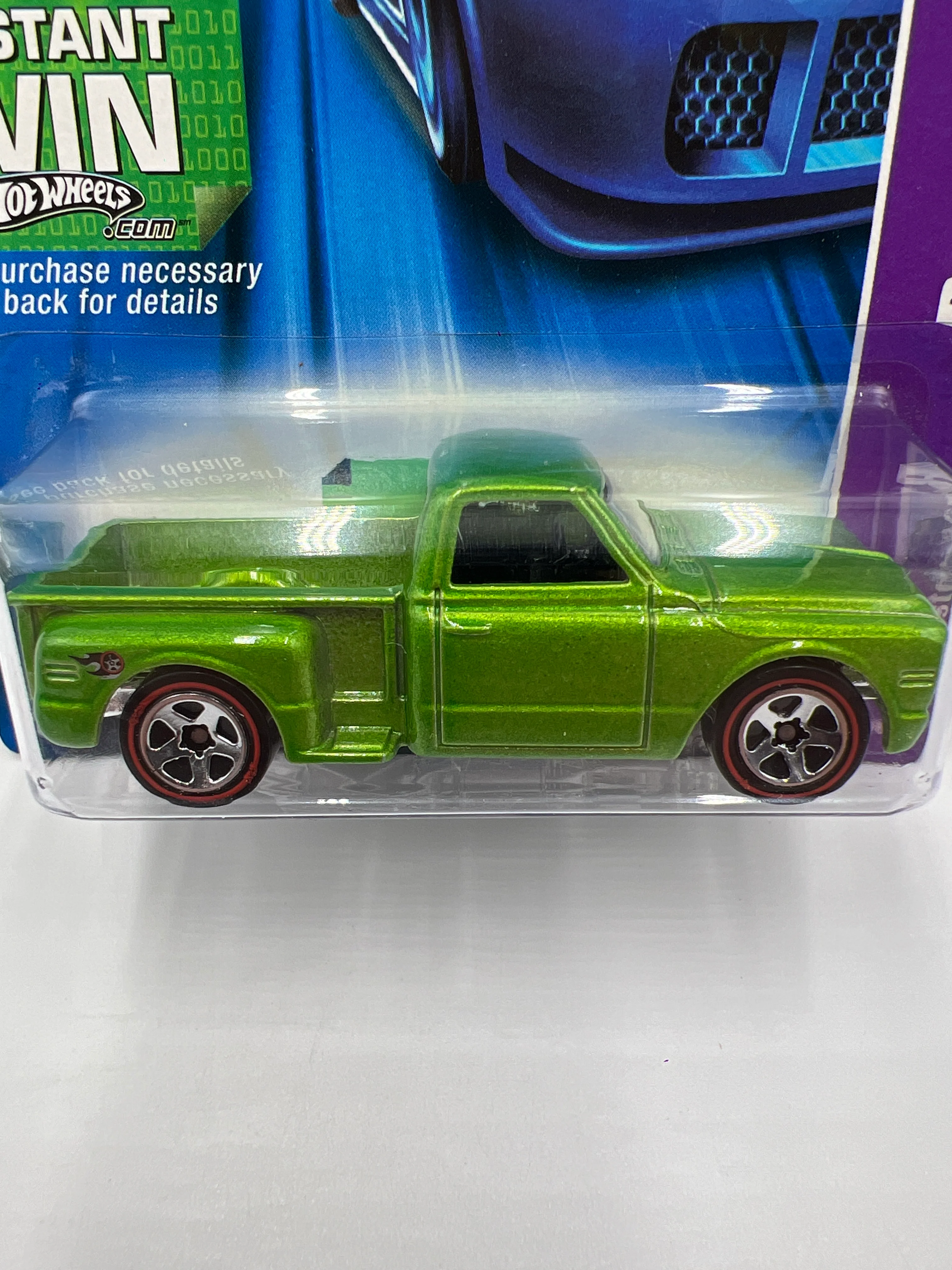 2006 Hot Wheels Red Line #96 Custom 69 Chevy Green 9B - Image 3