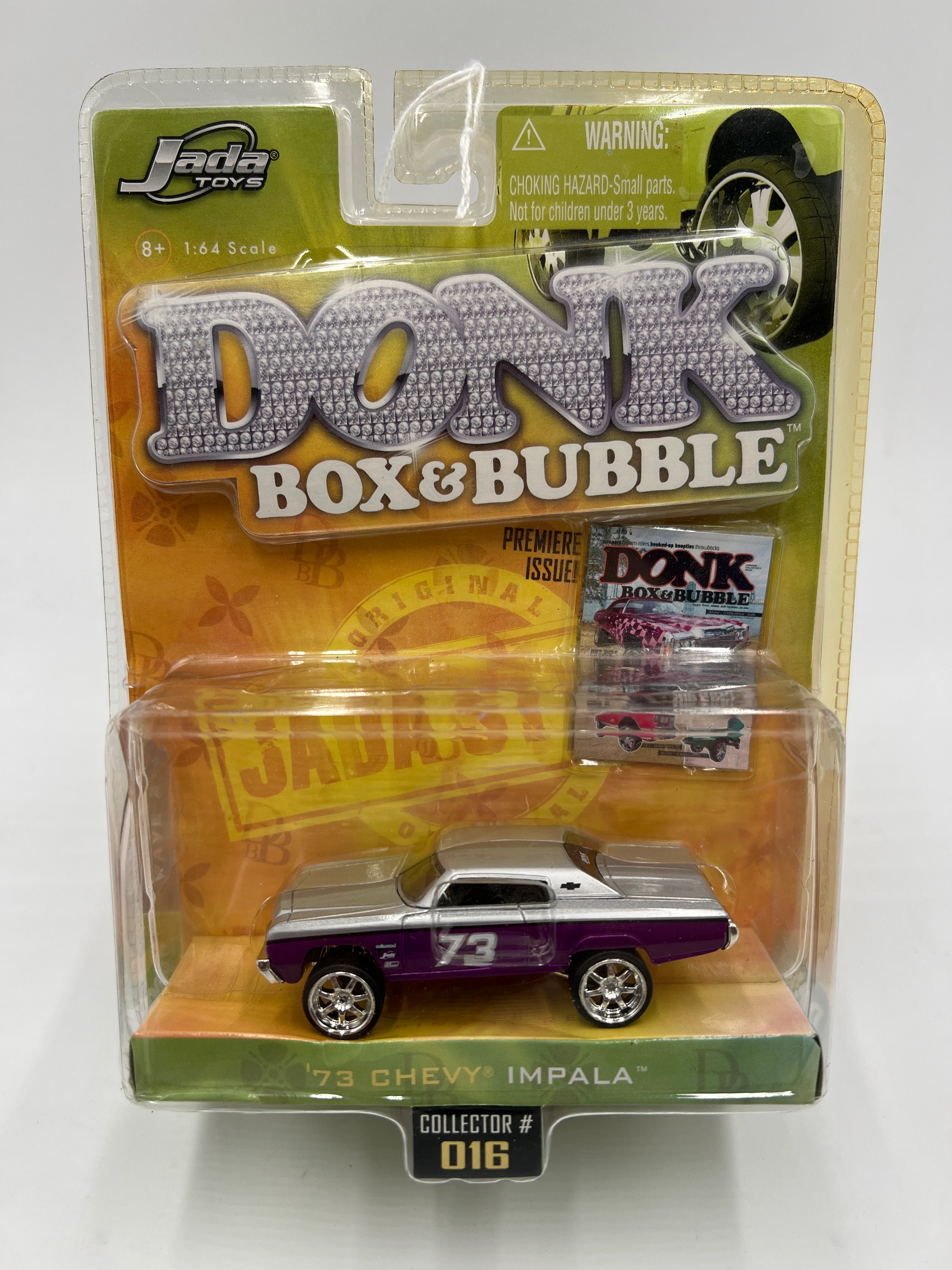 2006 Jada Toys Donk Box & Bubble Wave 2 #16 73 Chevy Impala Purple/Silver - Image 2