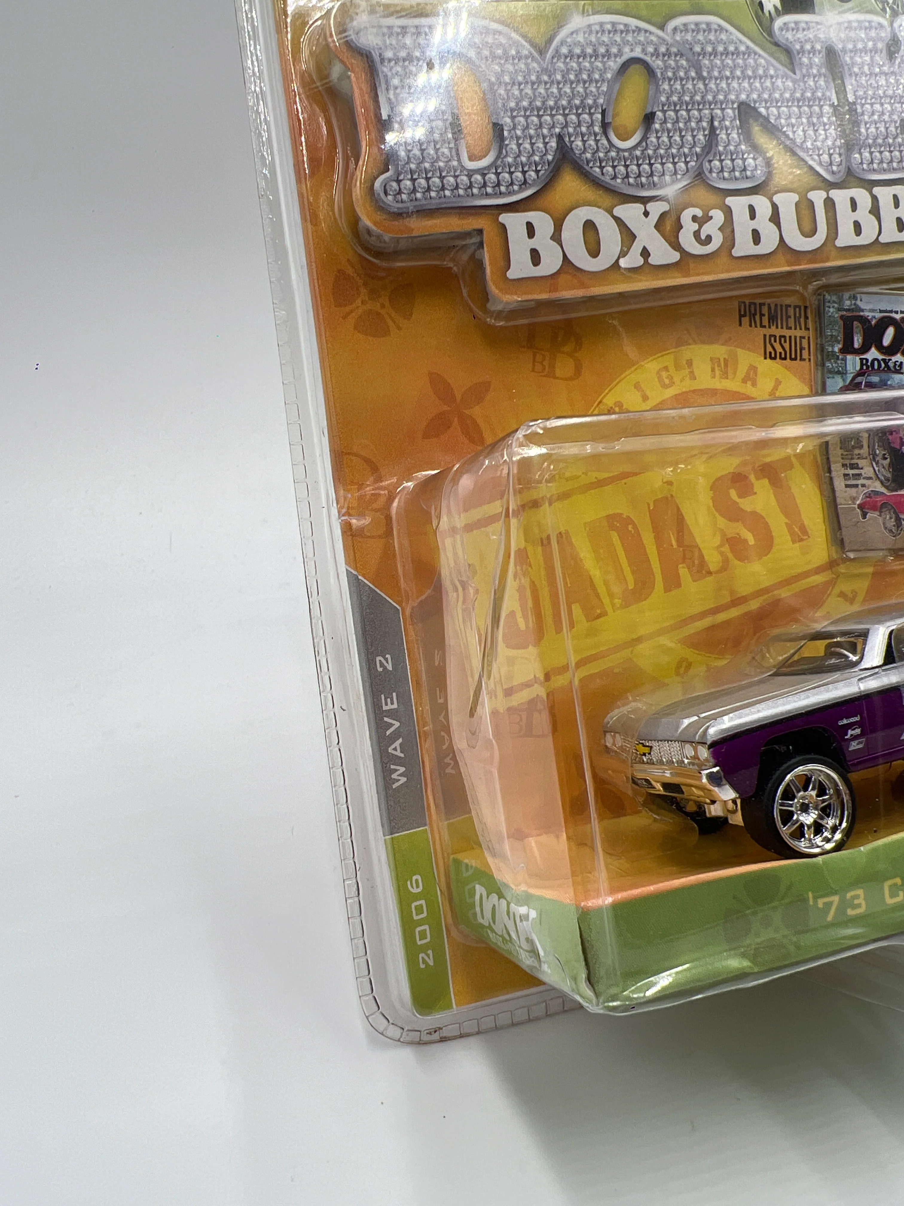 2006 Jada Toys Donk Box & Bubble Wave 2 #16 73 Chevy Impala Purple/Silver - Image 5