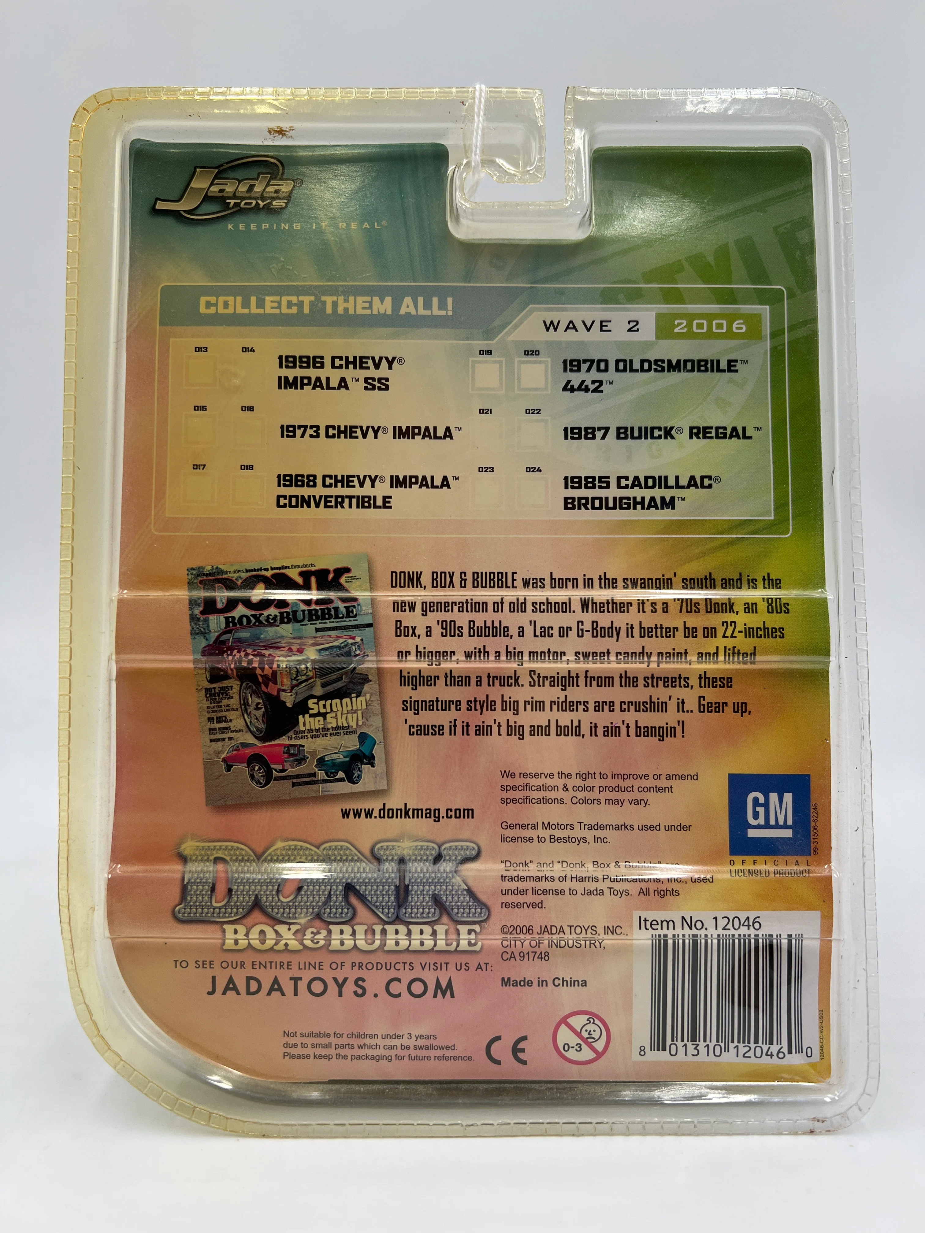 2006 Jada Toys Donk Box & Bubble Wave 2 #16 73 Chevy Impala Purple/Silver - Image 6