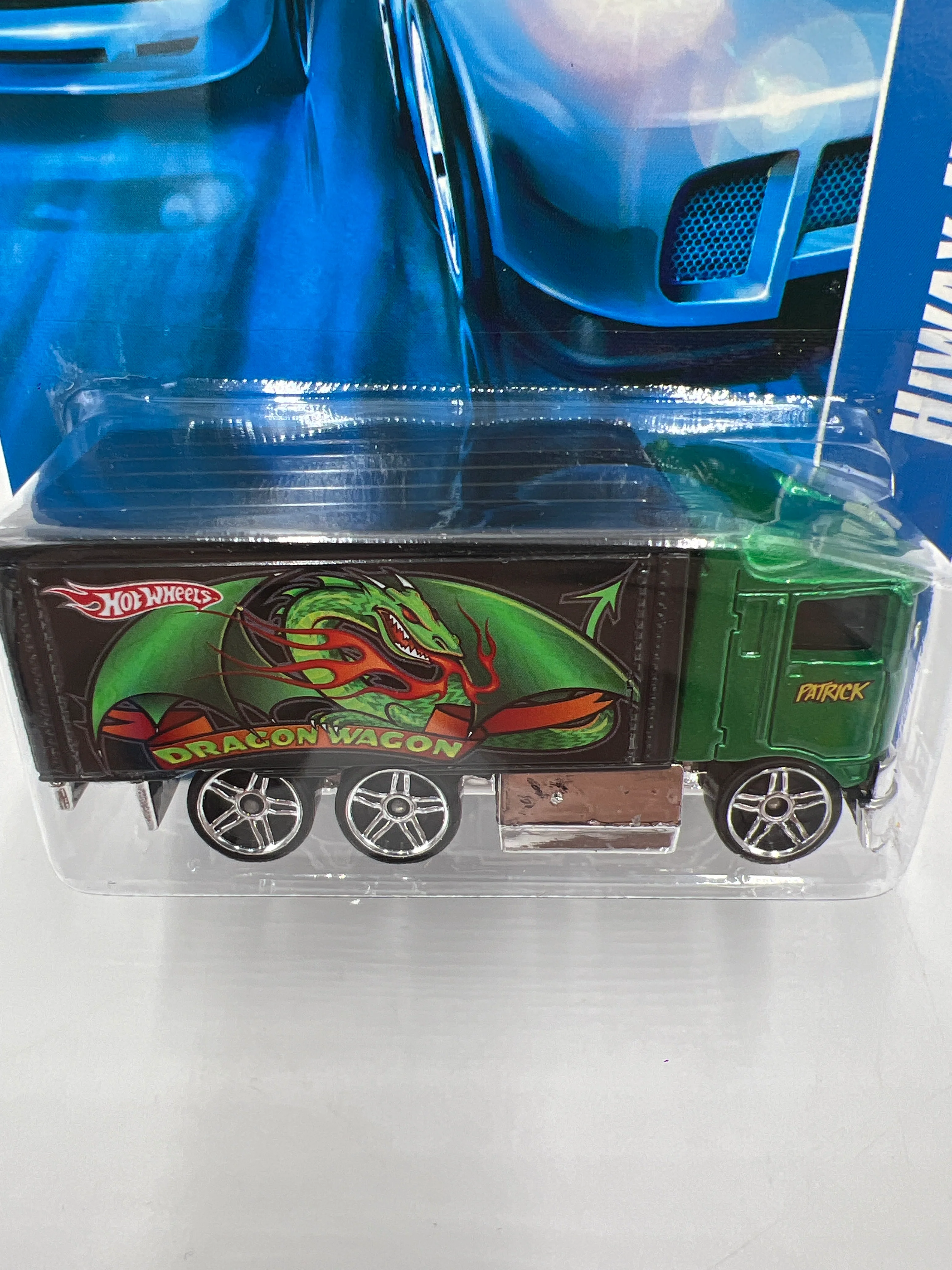 2007 Hot Wheels Hiway Hauler Dragon Wagon Green - Image 3