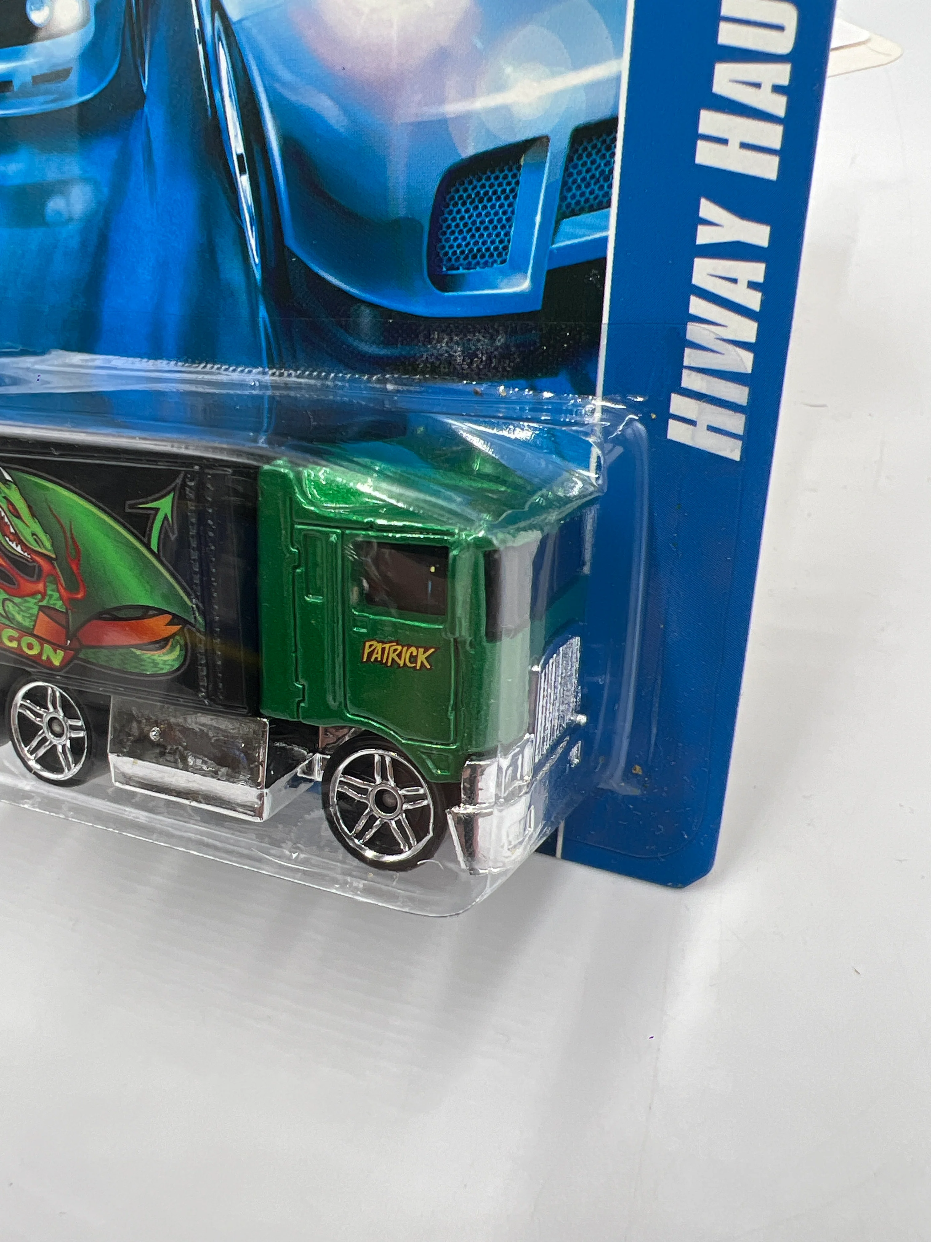 2007 Hot Wheels Hiway Hauler Dragon Wagon Green - Image 4