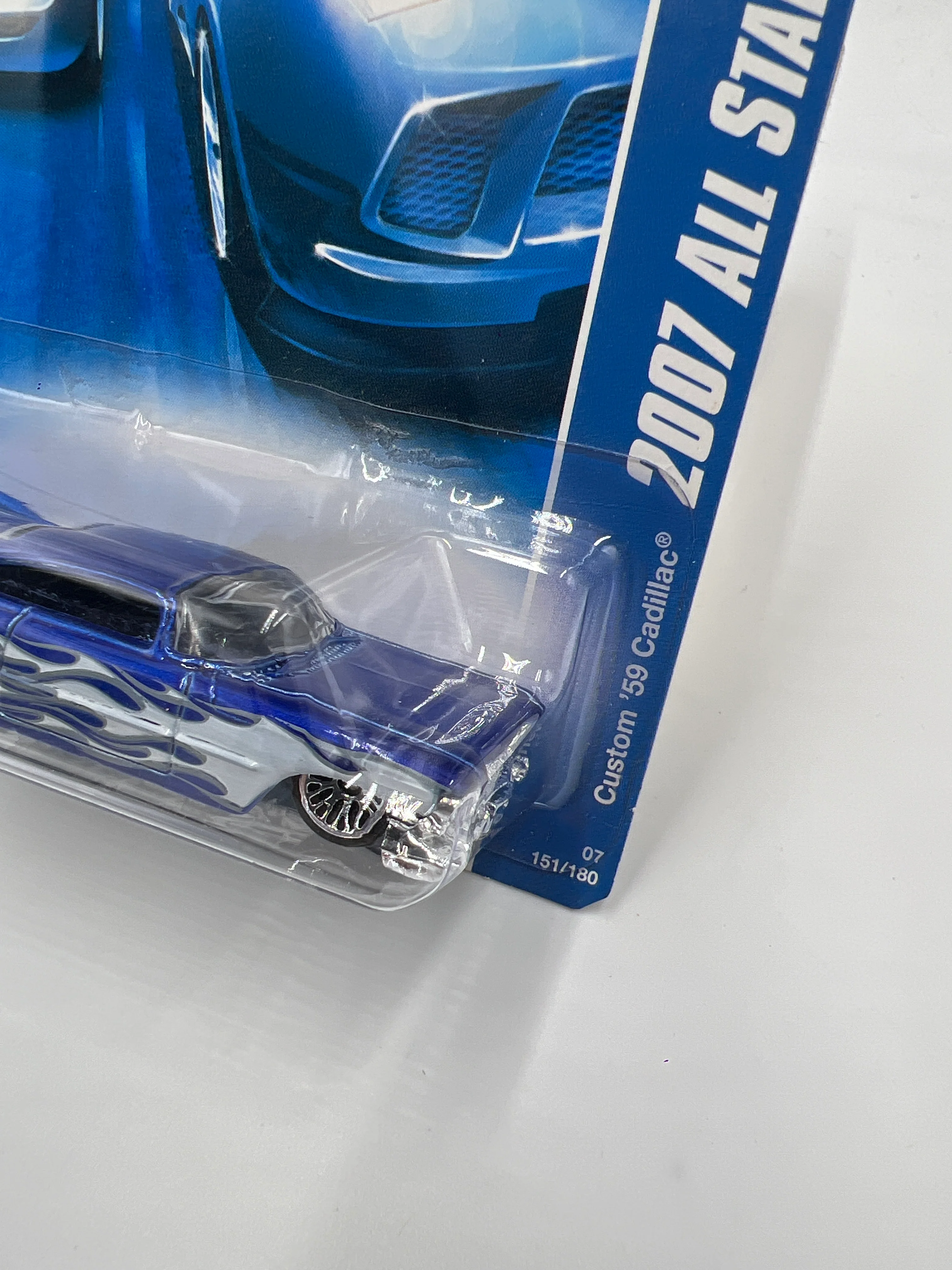 2007 Hot Wheels All Stars #151 Kmart Exclusive Custom 59 Cadillac Blue 237A - Image 4
