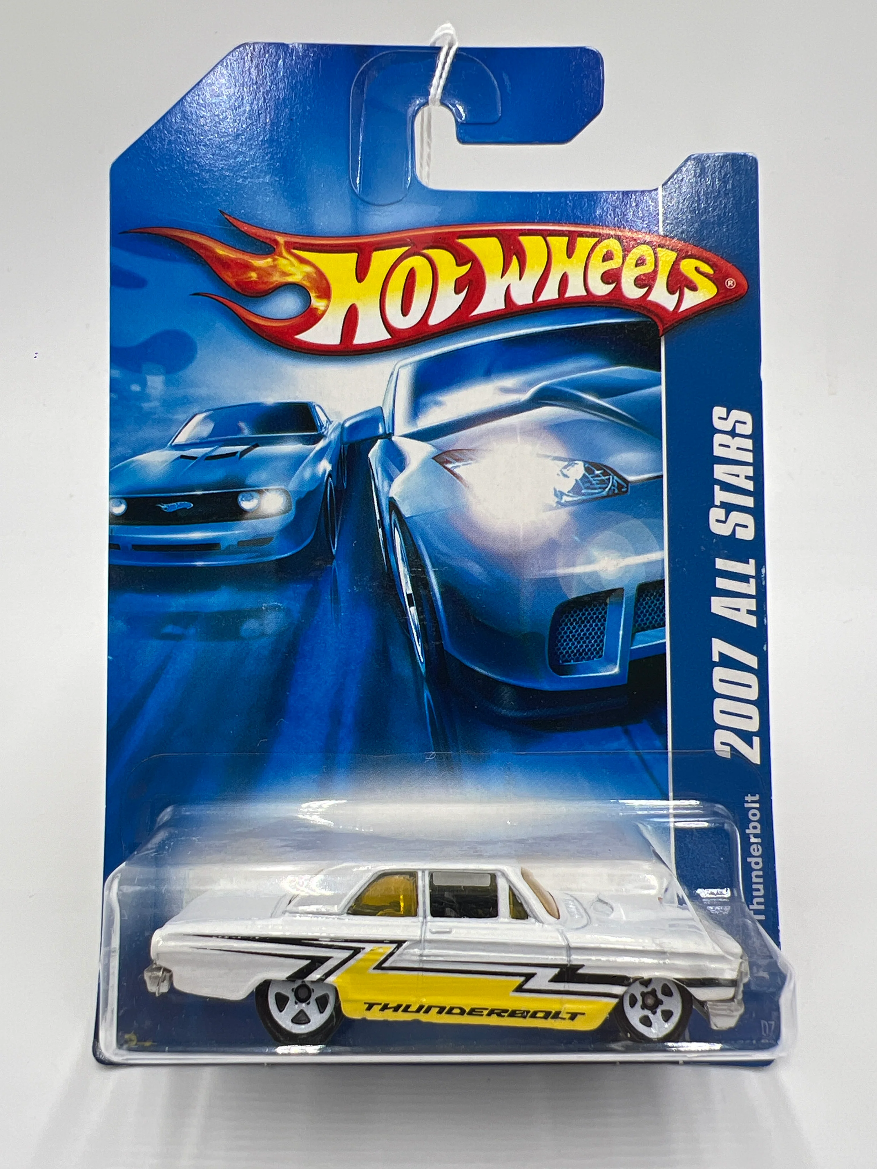2007 Hot Wheels All Stars #143 Ford Thunderbolt White 27F - Image 2