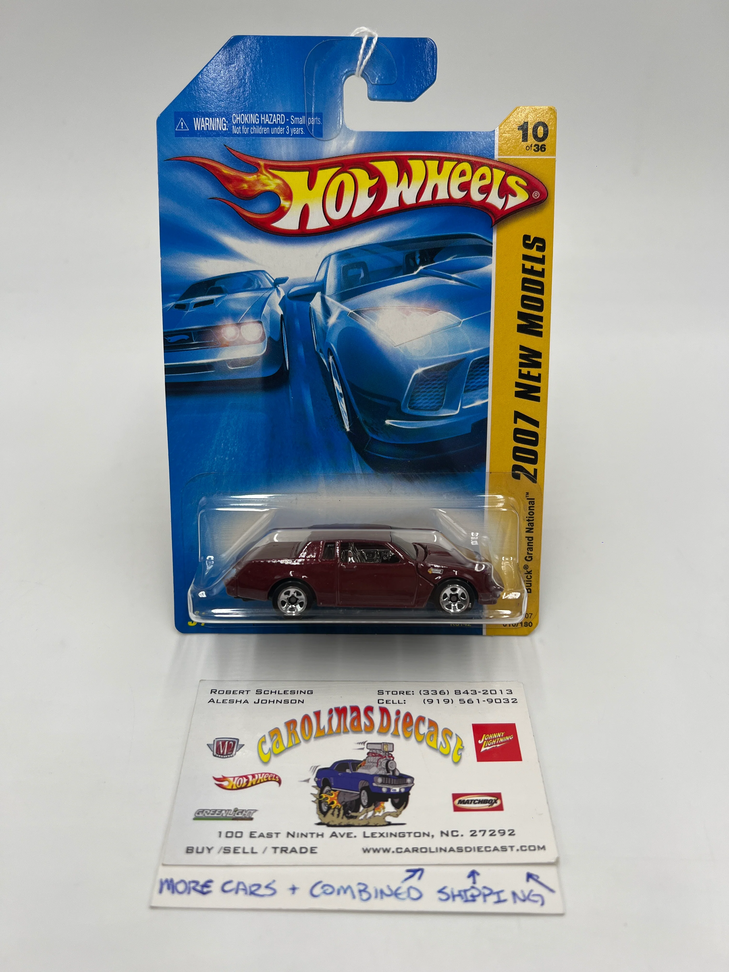 2007 Hot Wheels New Models #10 Buick Grand National Maroon 49C