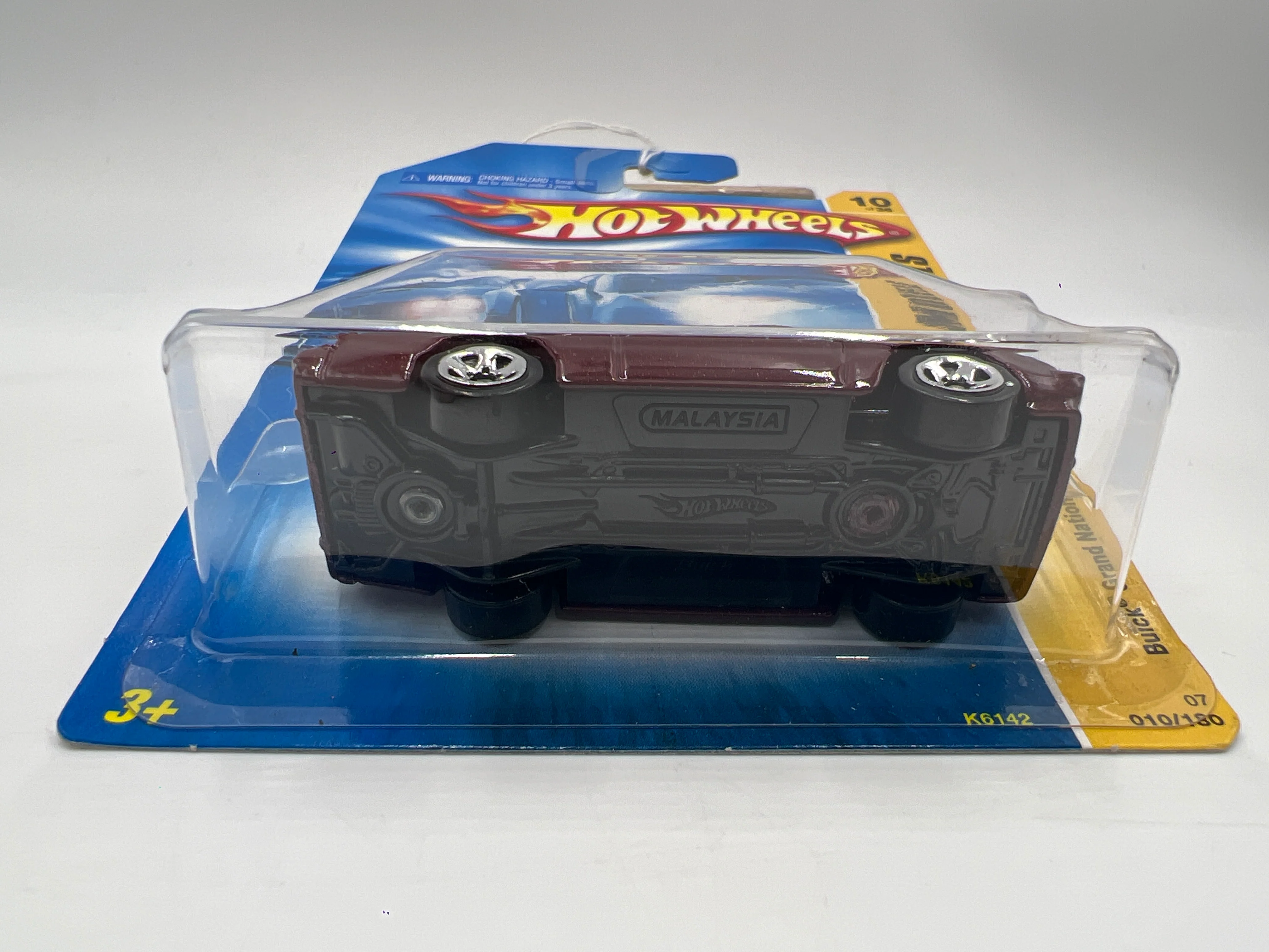 2007 Hot Wheels New Models #10 Buick Grand National Maroon 49C - Image 6