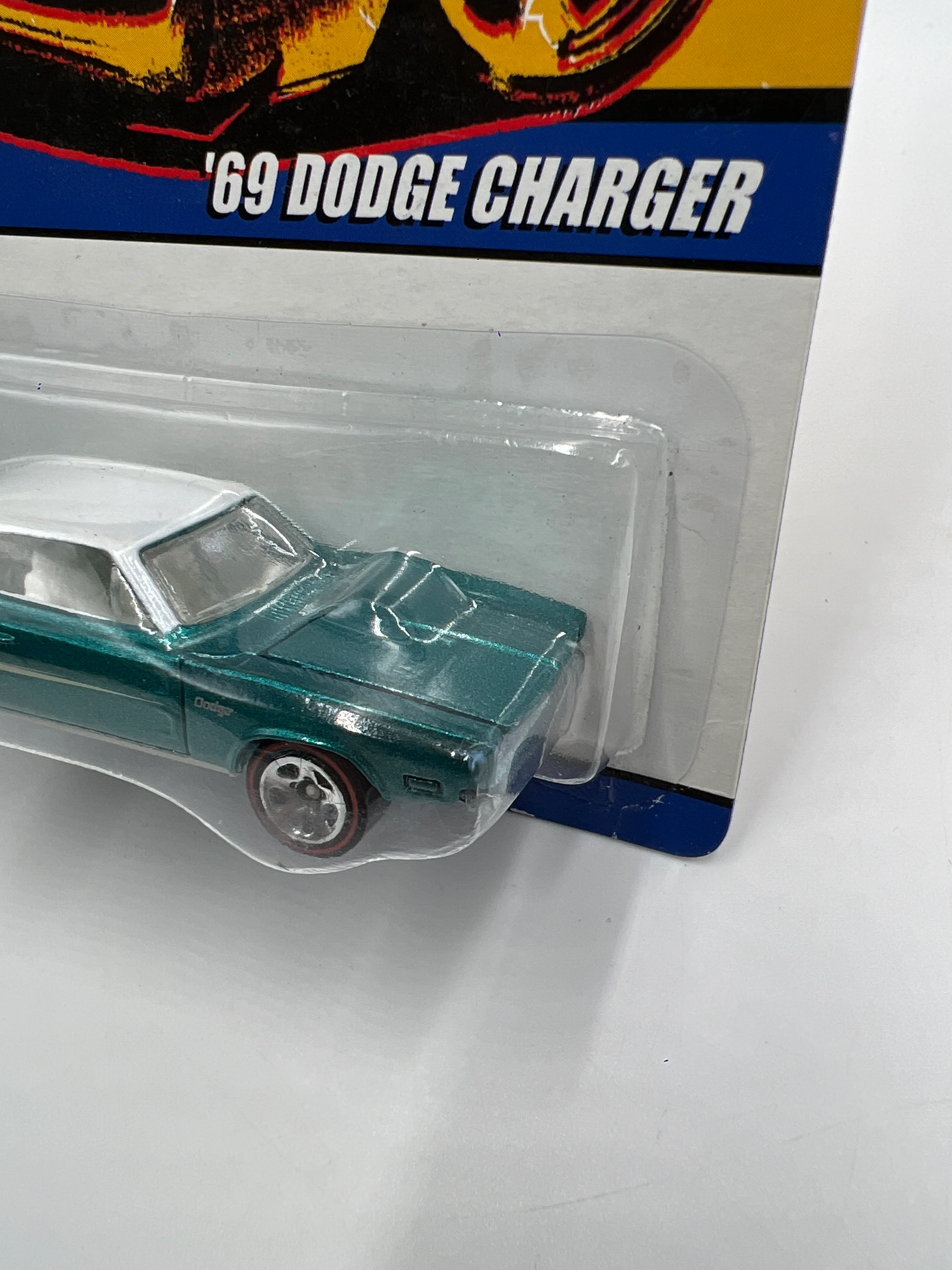 2007 Hot Wheels Since 68 40th Anniversary #12 69 Dodge Charger Aqua 159A - Image 4