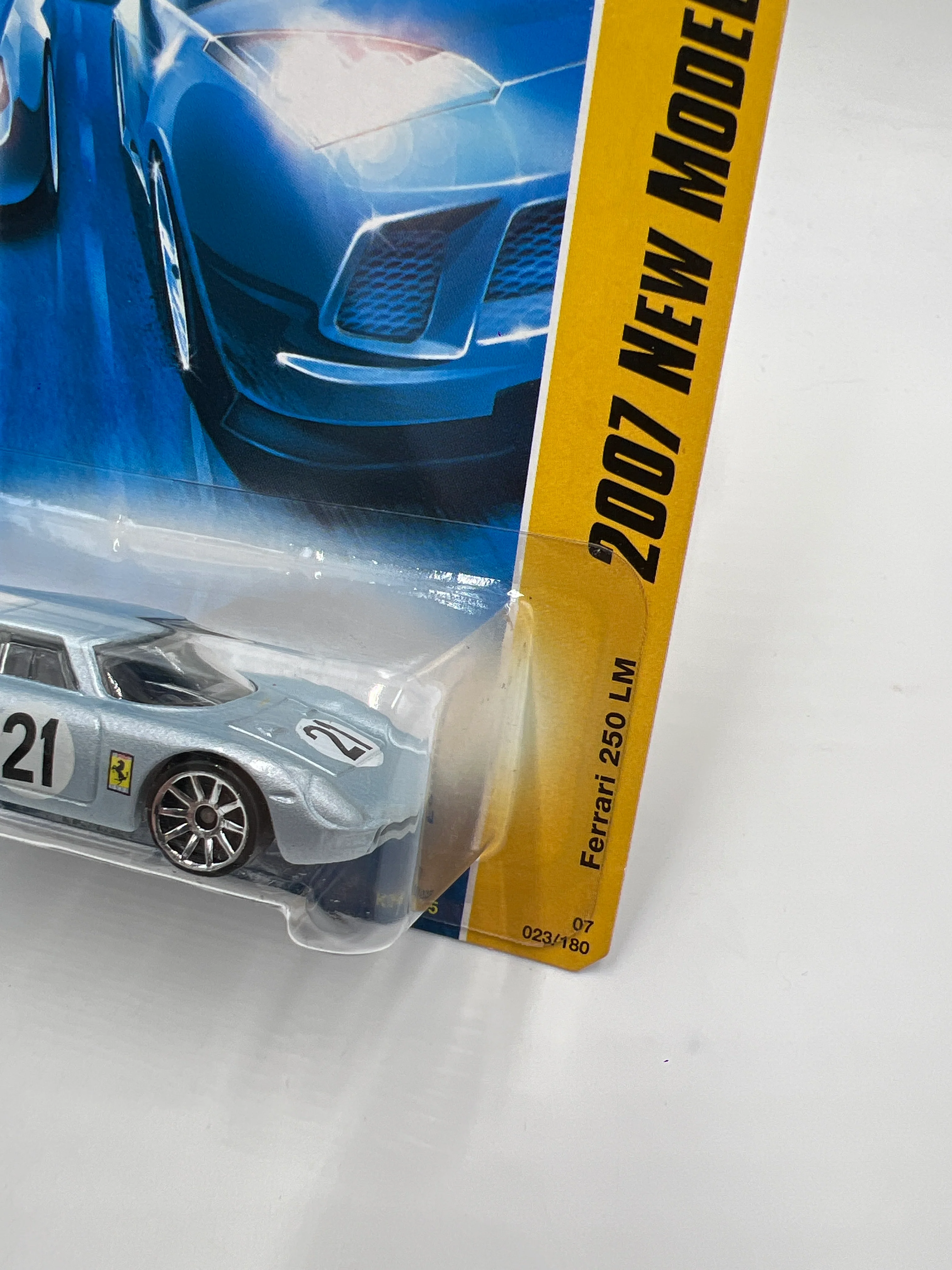 2007 Hot Wheels New Models #23 Ferrari 250 LM Blue/Silver SR - Image 4