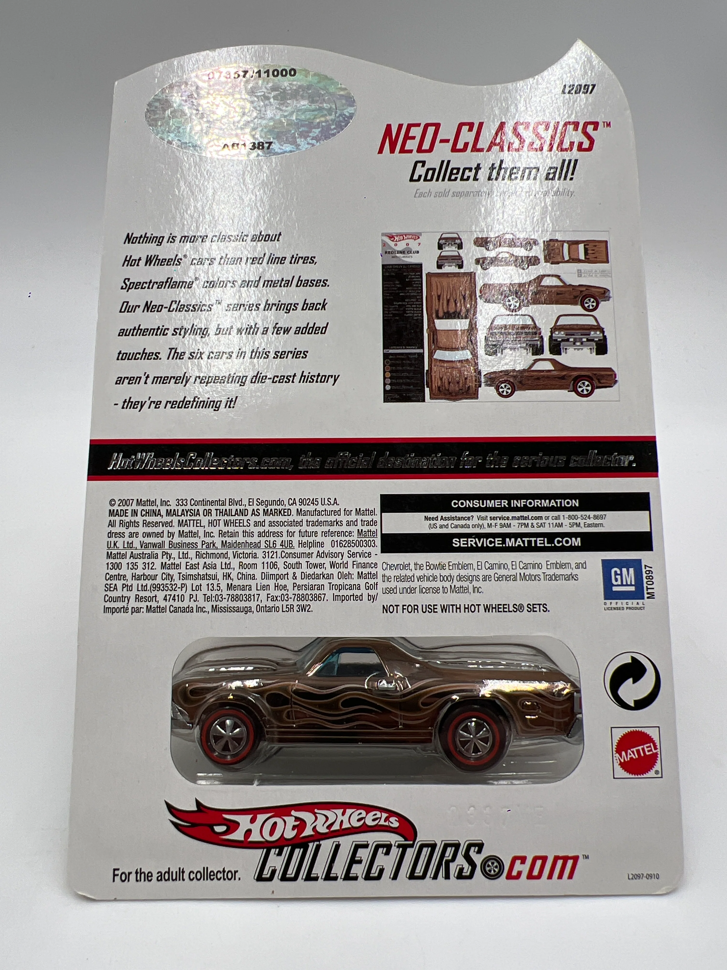 2007 Hot Wheels RLC Neo-Classics Series 6 #5 68 Chevy El Camino 7357/11000 W/Protector - Image 7
