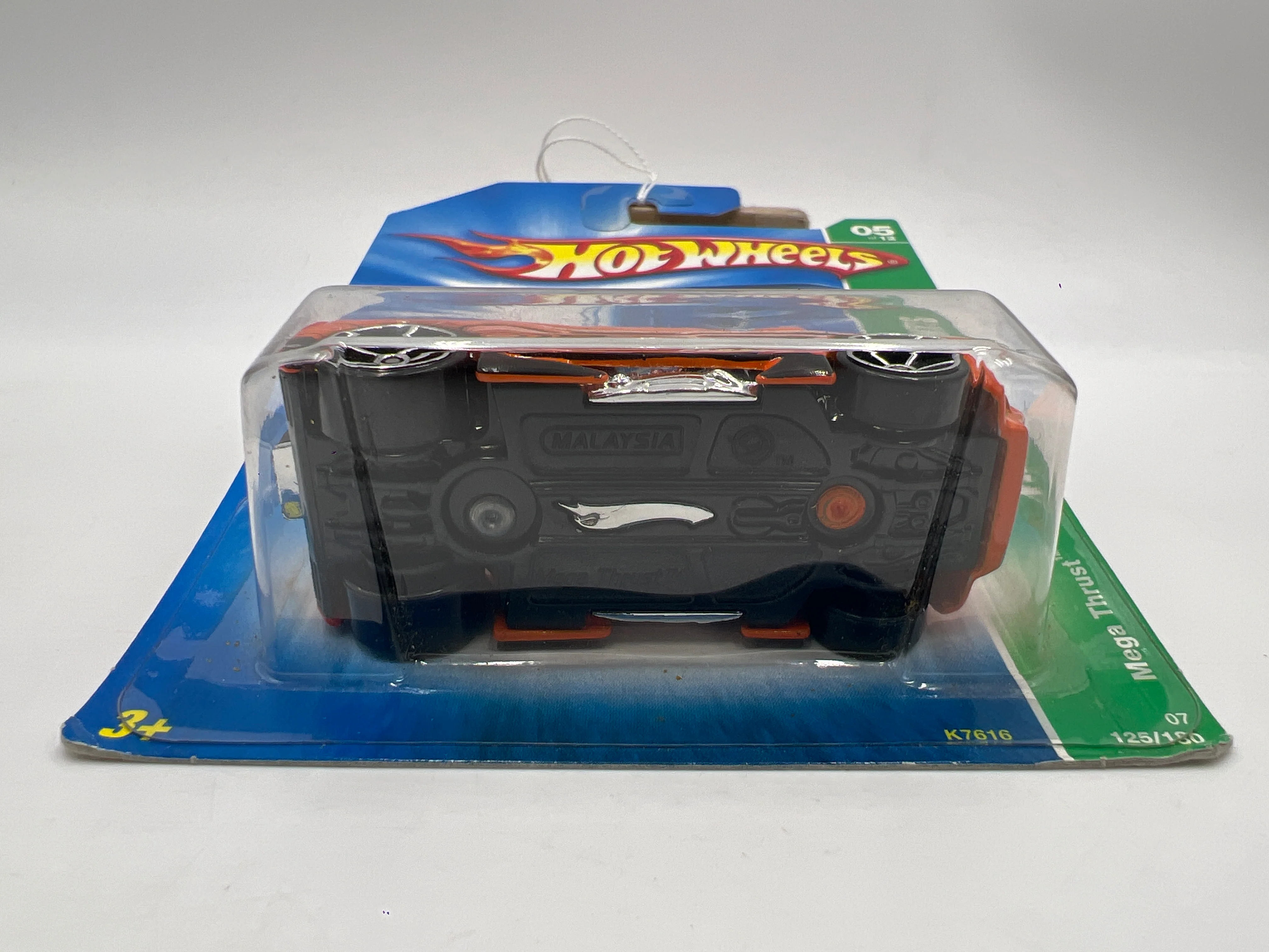 2007 Hot Wheels Treasure Hunt #125 Mega Thrust Orange - Image 5