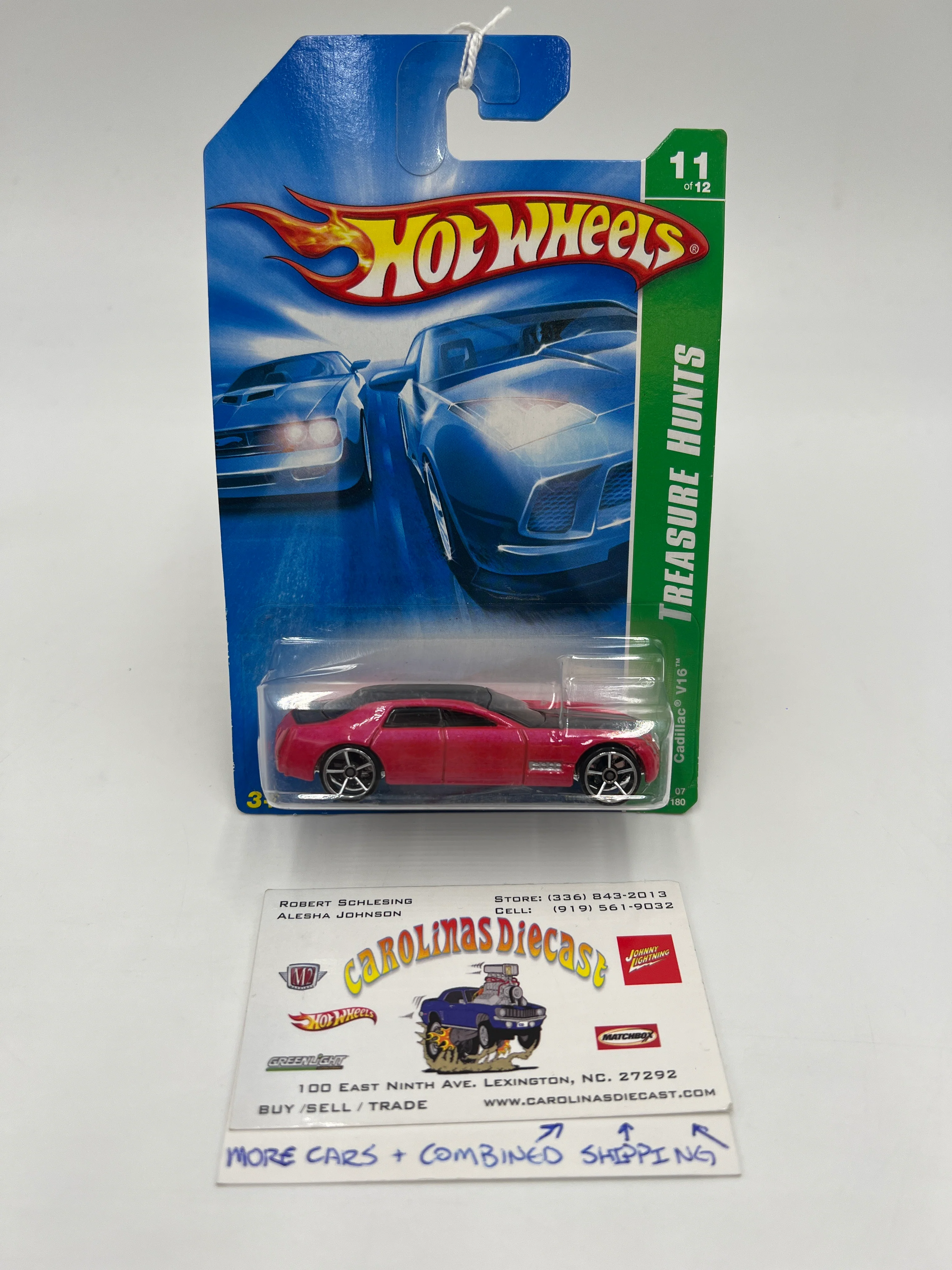 2007 Hot Wheels Treasure Hunts #131 Cadillac V16 Pink/Black