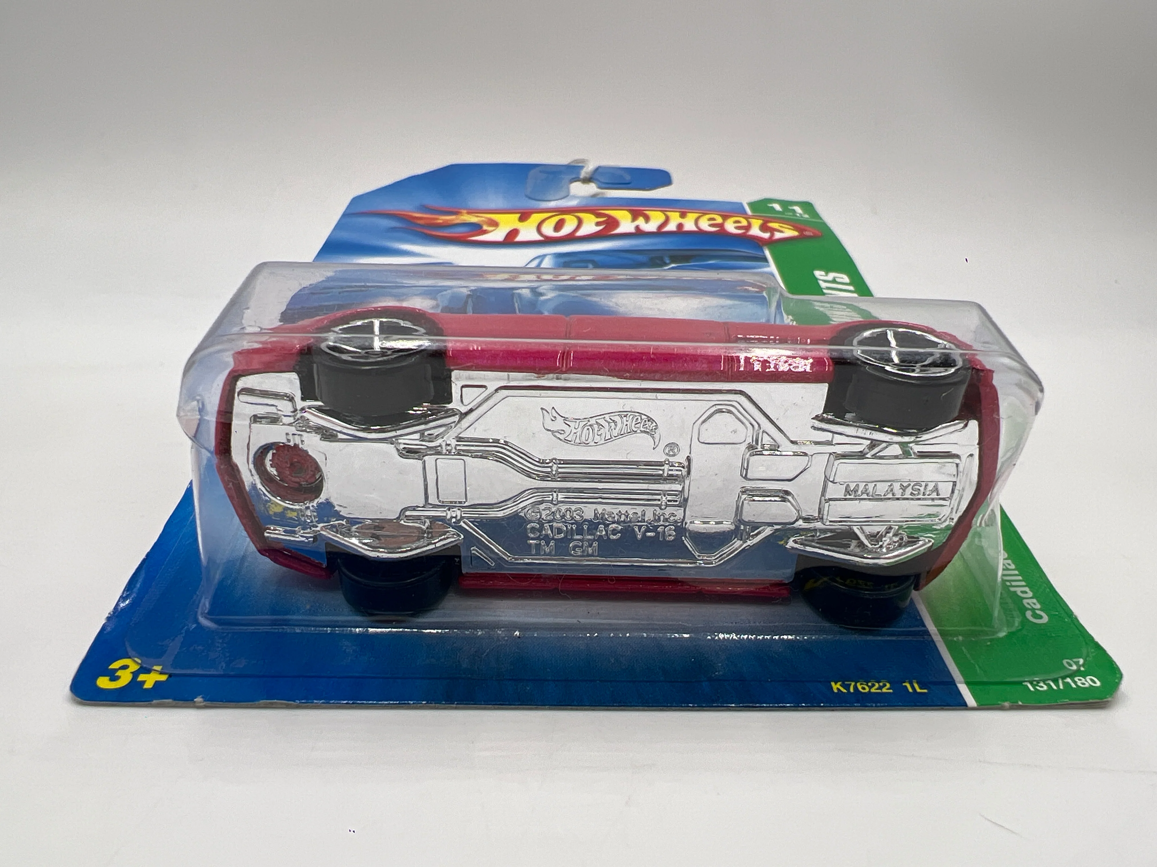 2007 Hot Wheels Treasure Hunts #131 Cadillac V16 Pink/Black - Image 6