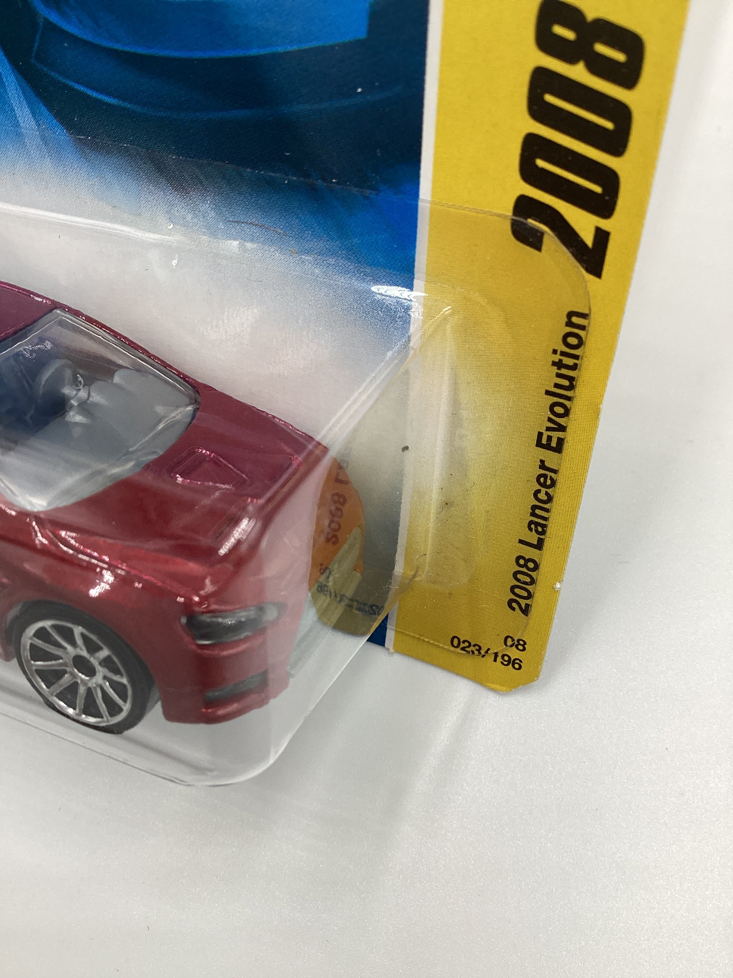 2008 Hot wheels #23 2008 Lancer Evolution Red 92D - Image 4