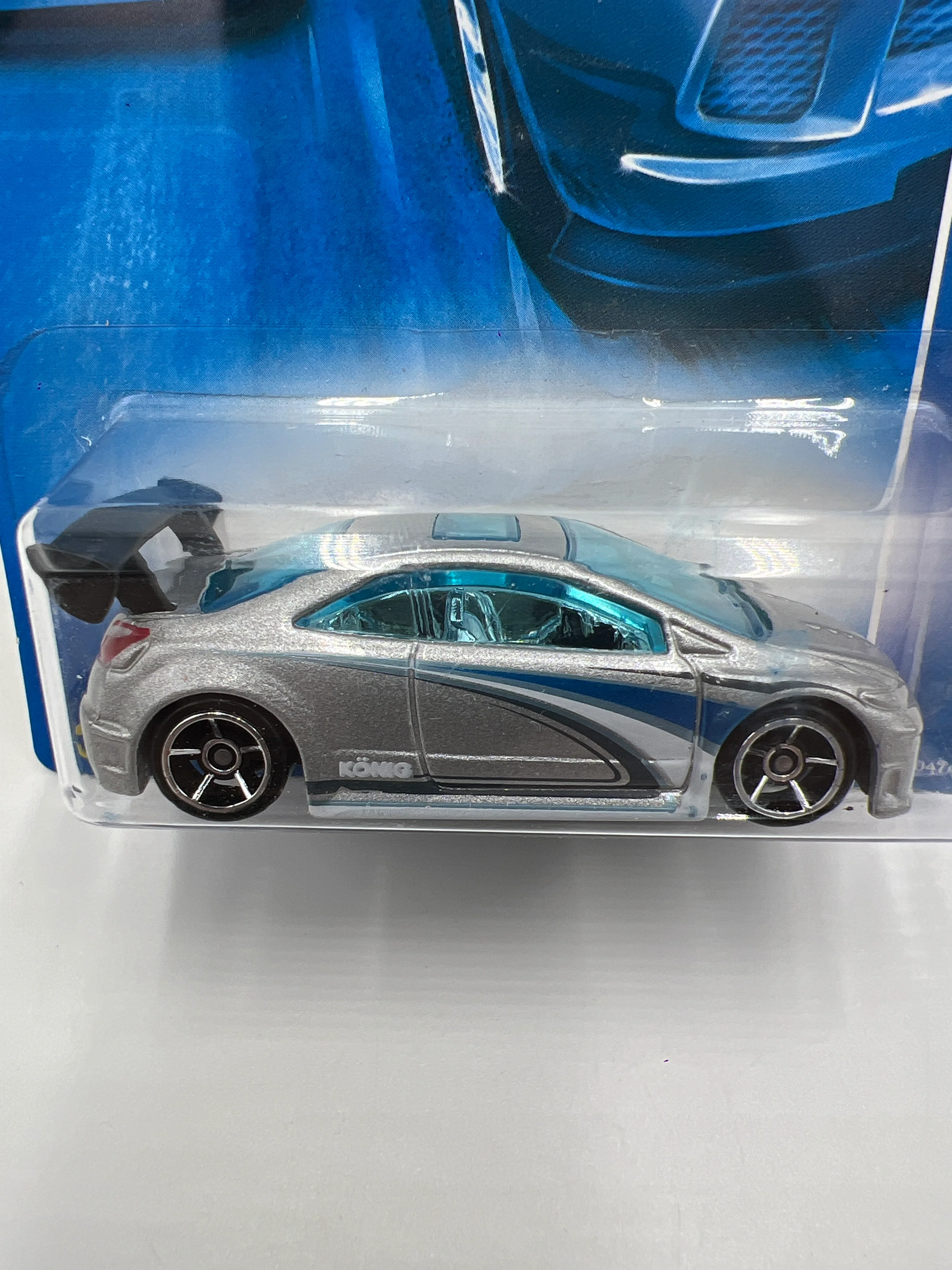 2008 Hot Wheels All Stars #47 Kmart Exclusive Honda Civic Si Silver W/Protector SR - Image 3