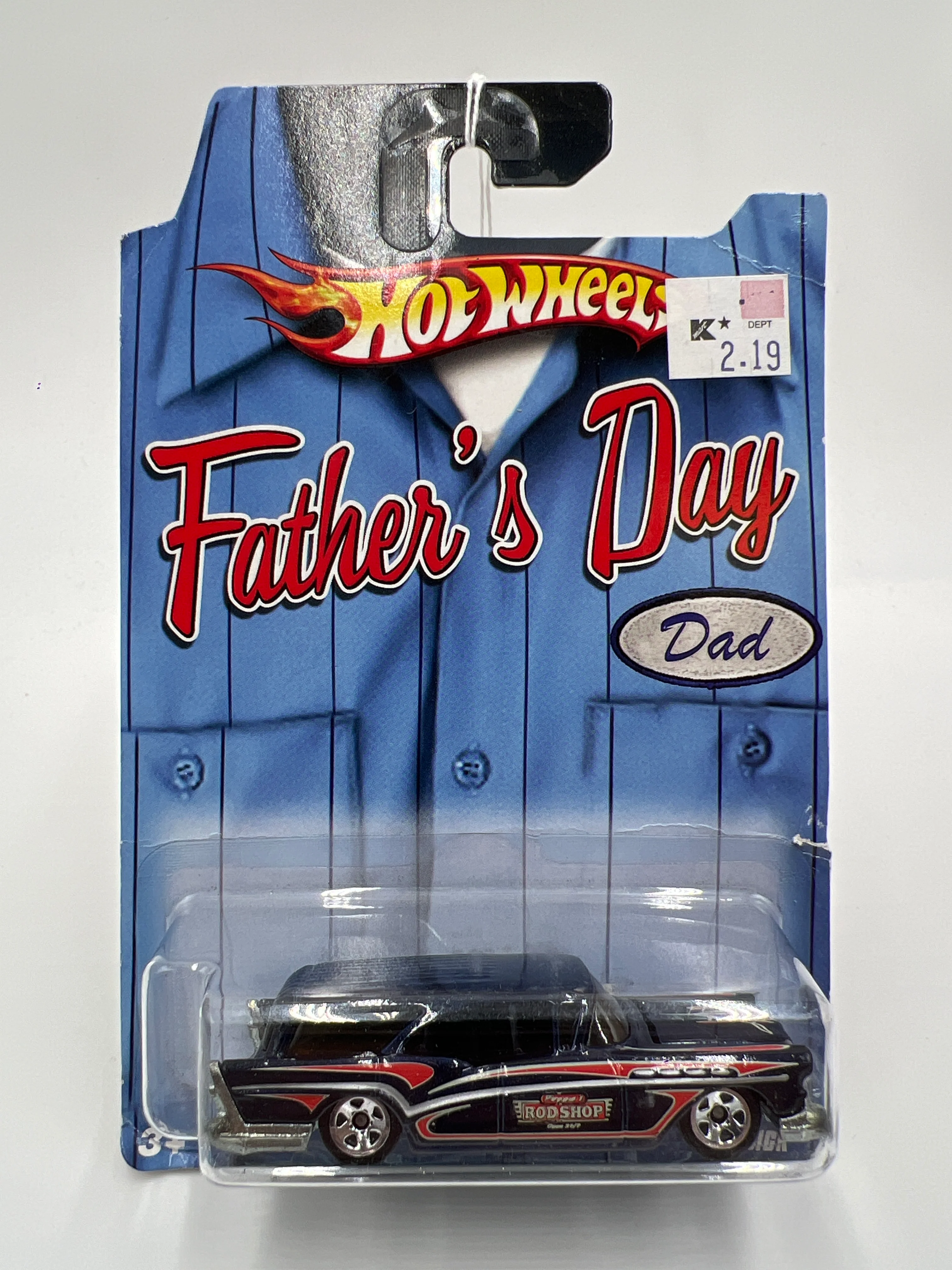 2008 Hot Wheels Fathers Day 57 Buick Dark Blue Card Not Perfect 160B - Image 2