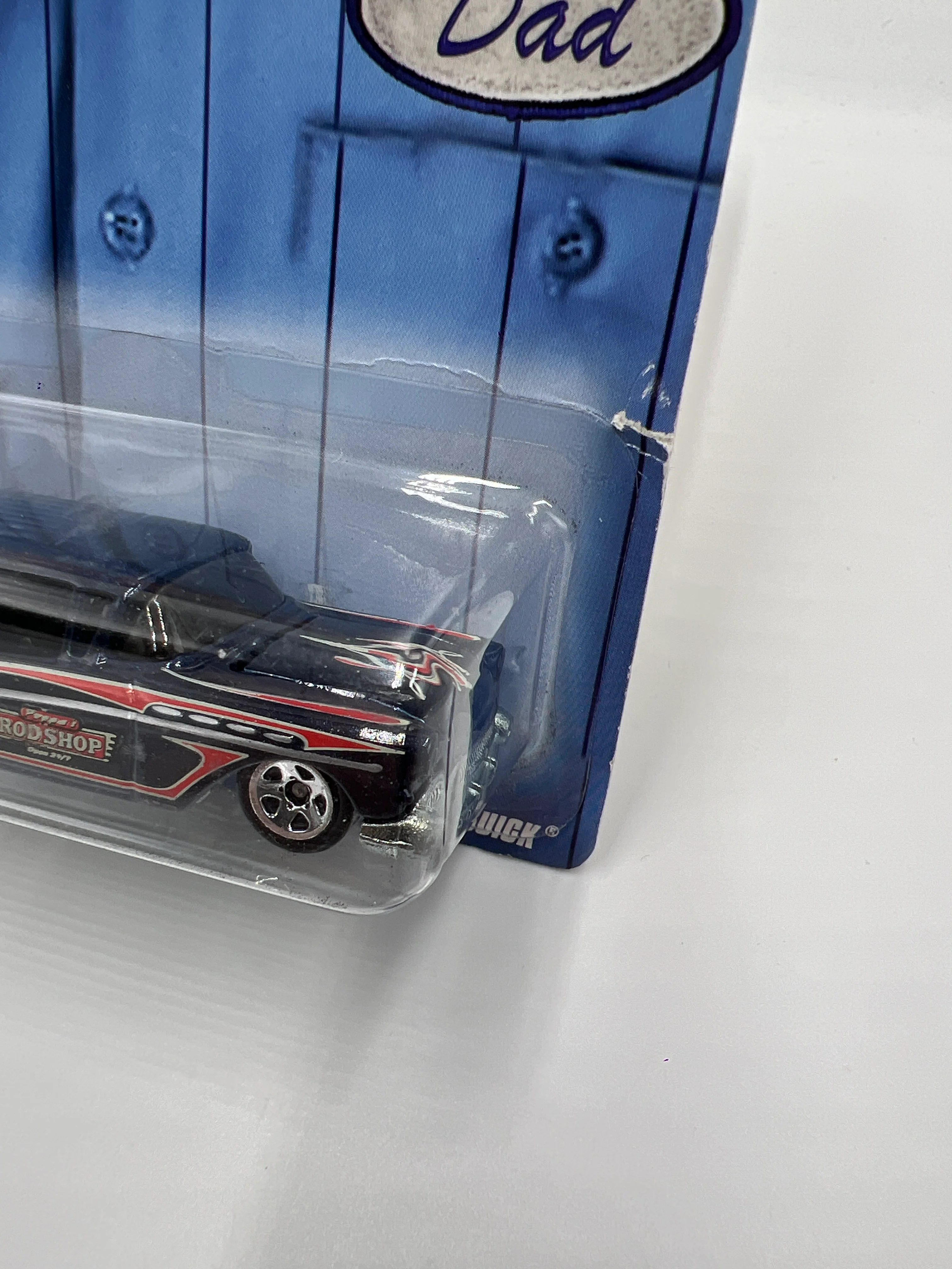 2008 Hot Wheels Fathers Day 57 Buick Dark Blue Card Not Perfect 160B - Image 4