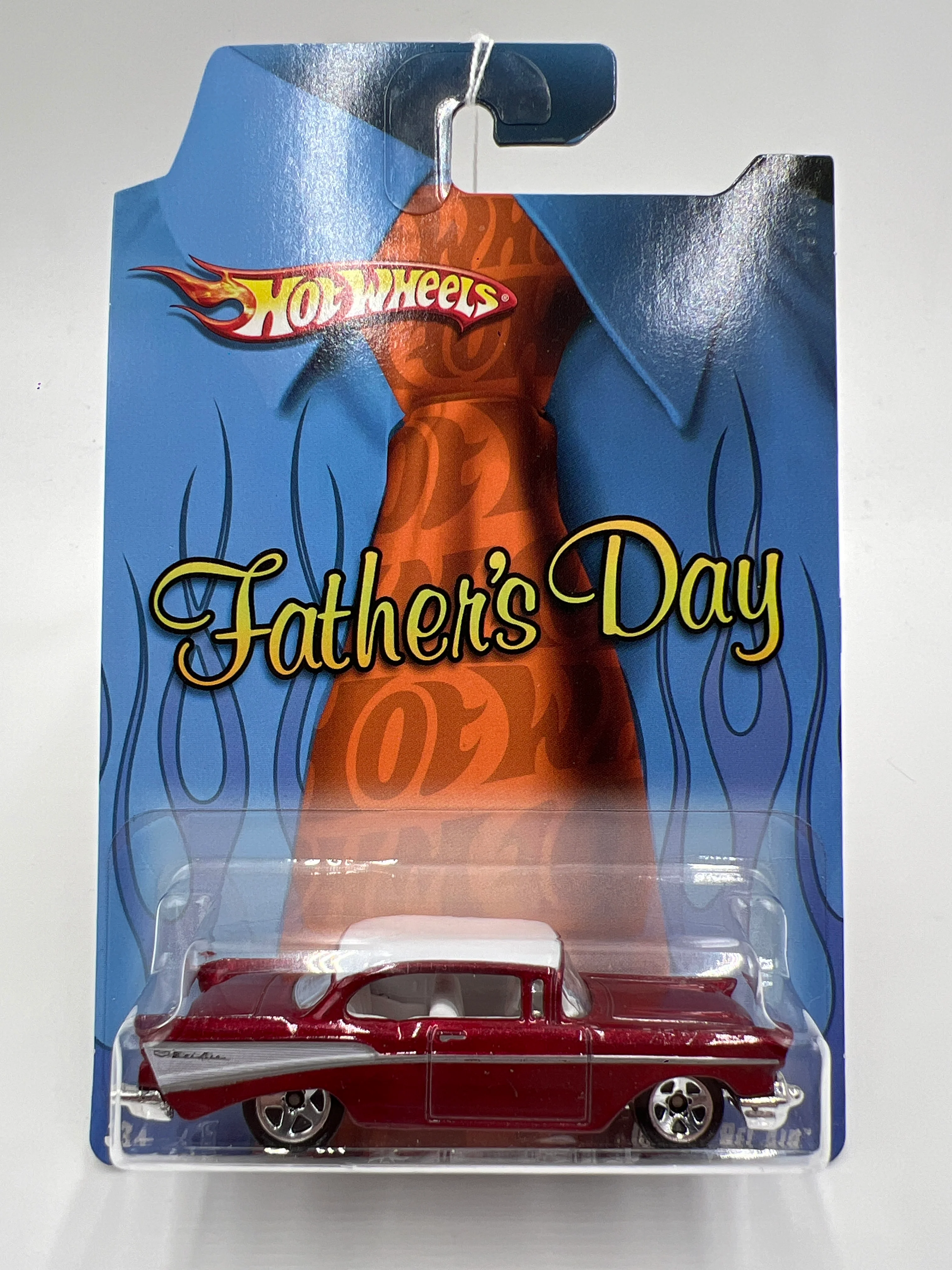 2008 Hot Wheels Fathers Day Chevy Bel Air Red 160B - Image 2
