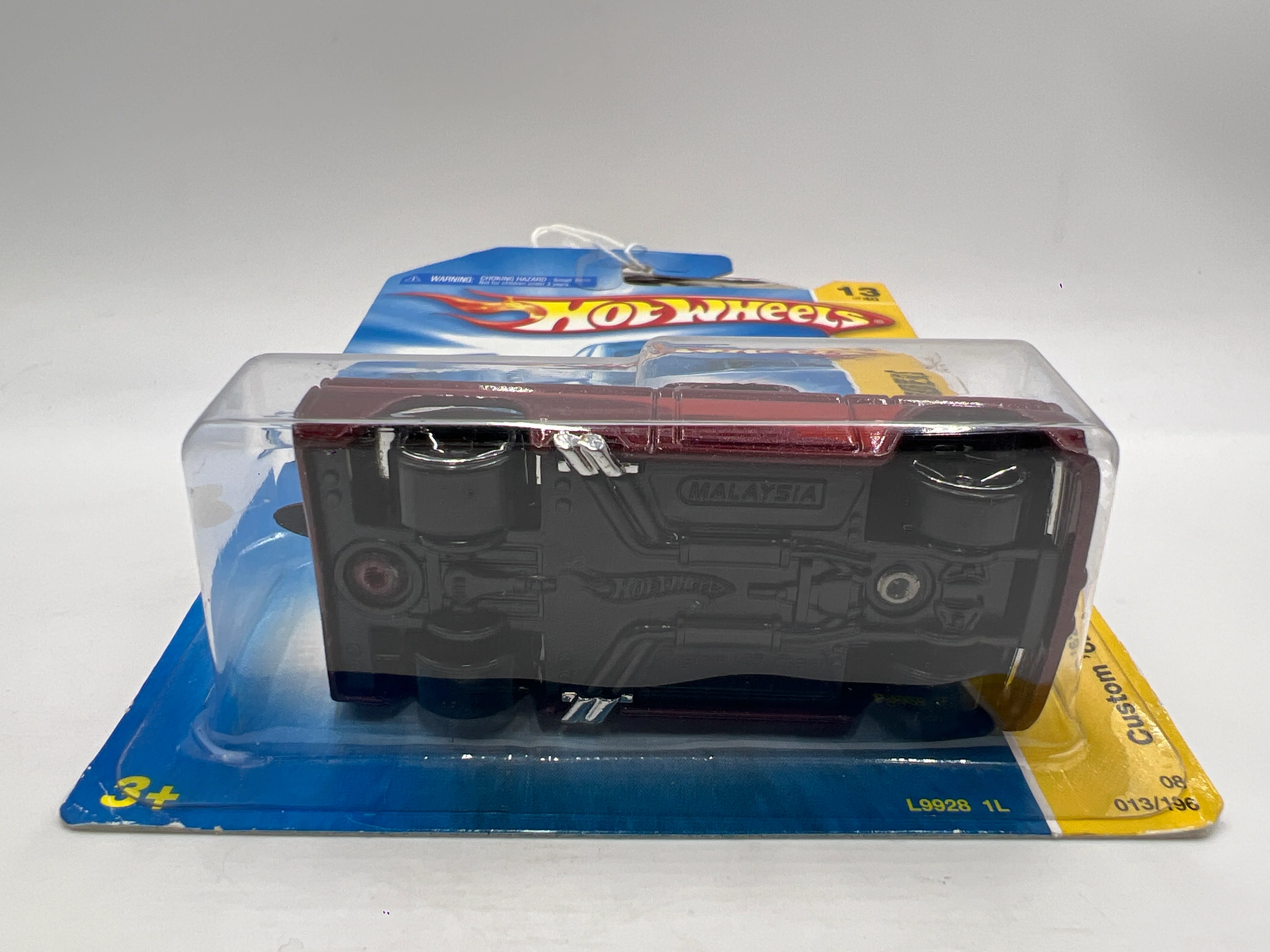 2008 Hot Wheels New Models #13 Custom 62 Chevy Dark Red W/Black Surf Board 7A - Image 5