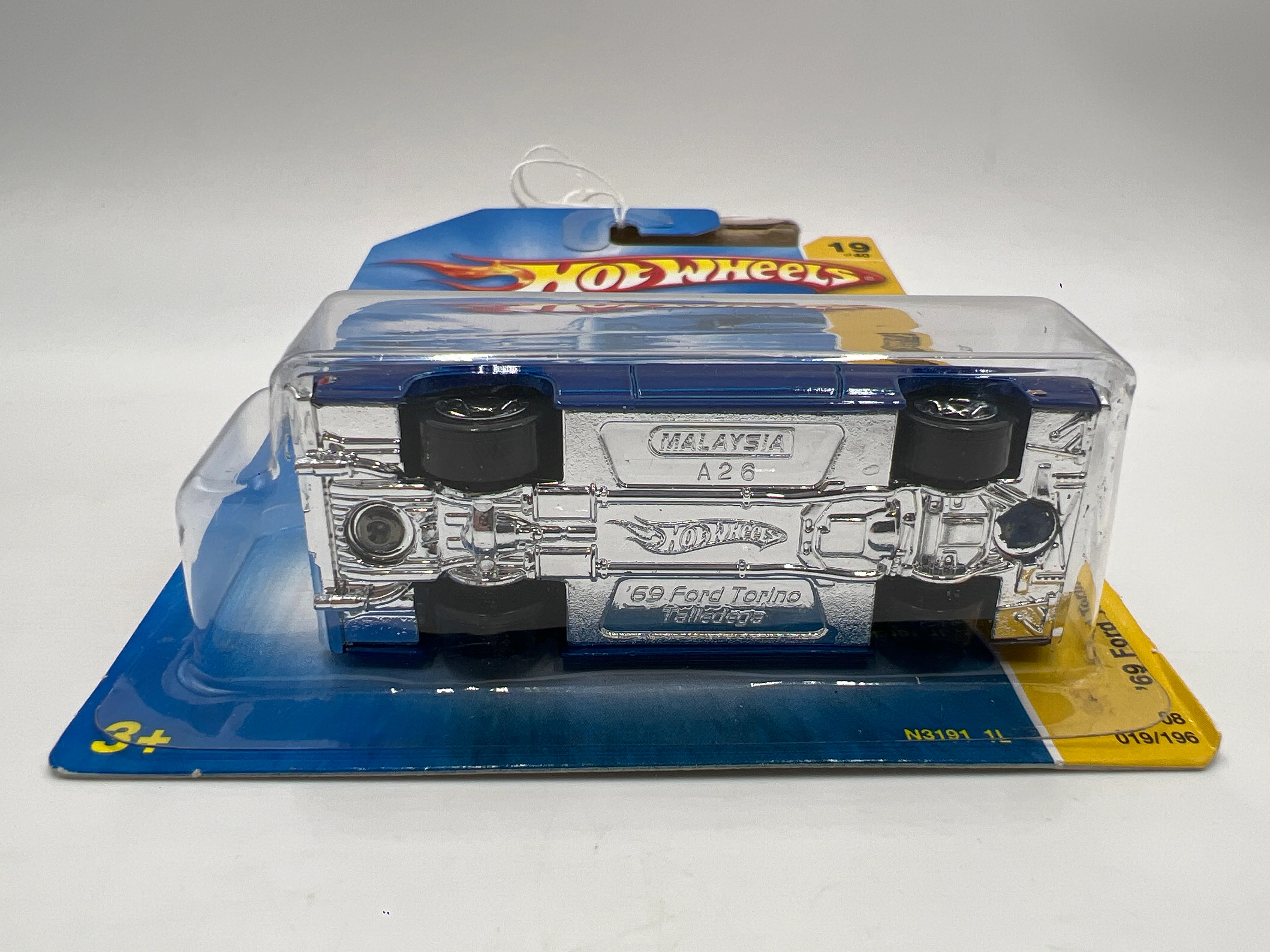 2008 Hot Wheels New Models #19 69 Ford Torino Talladega Blue 20D - Image 5