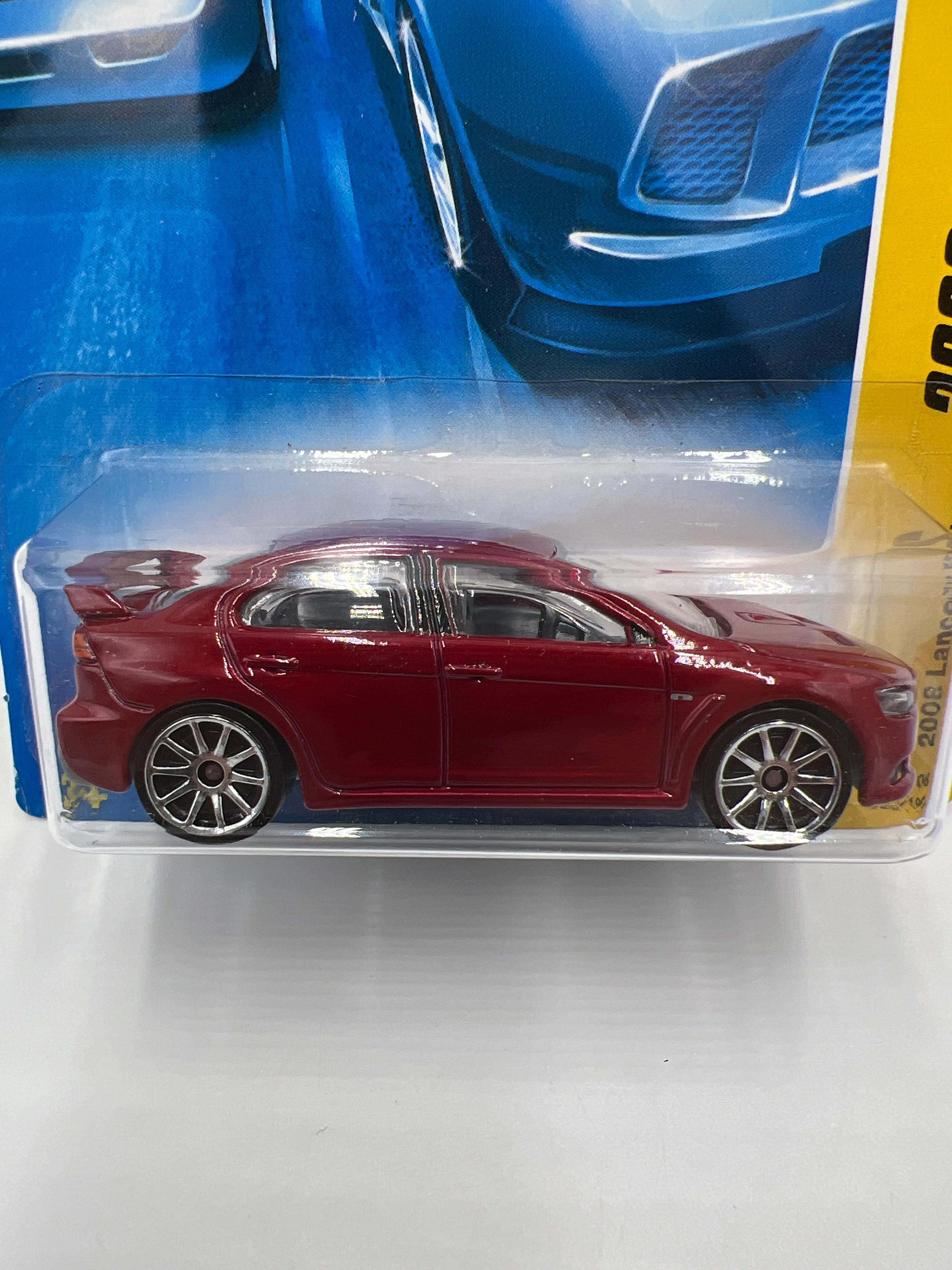 2008 Hot Wheels New Models #23 2008 Lancer Evolution Red SR - Image 3