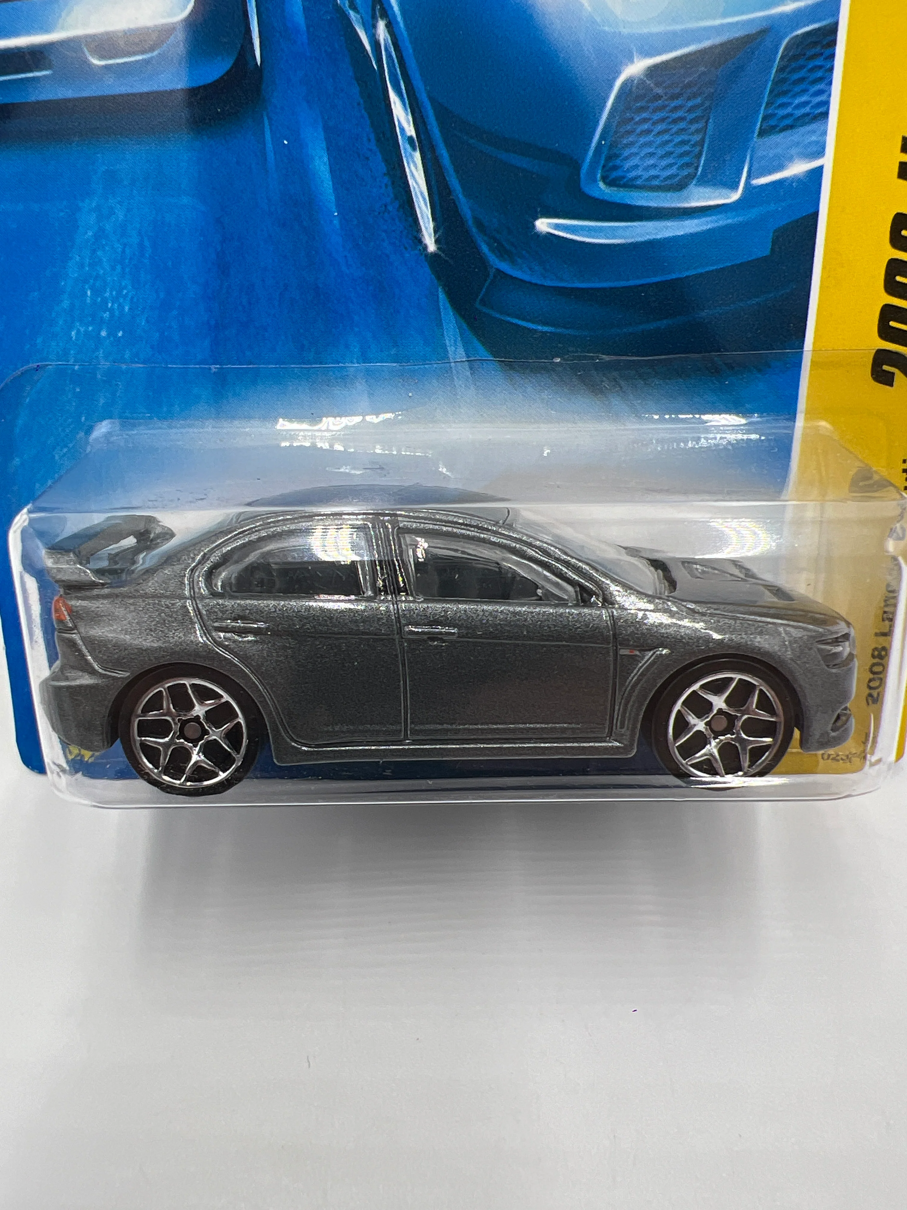 2008 Hot Wheels New Models #23 2008 Lancer Evolution Gray SR - Image 3