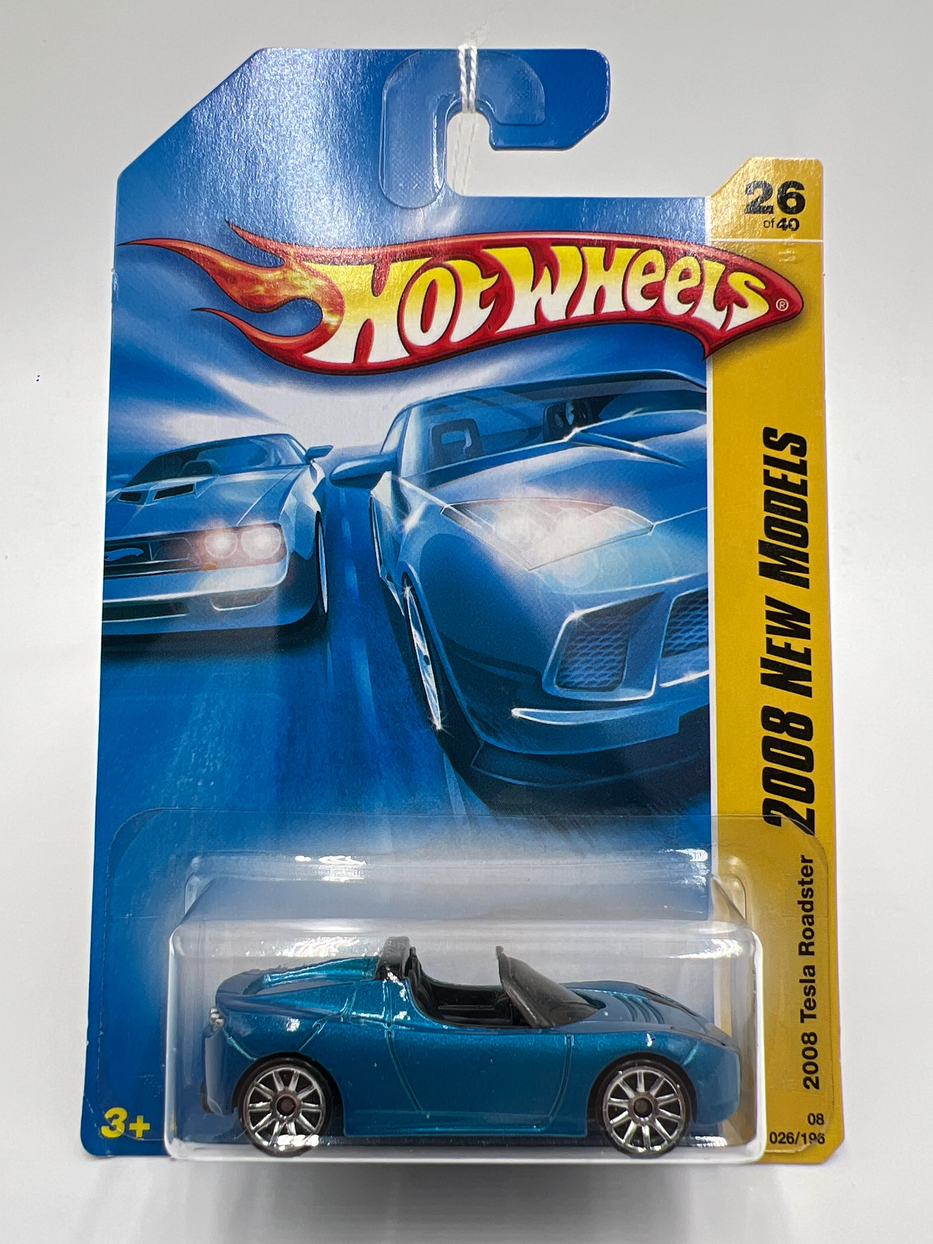 2008 Hot Wheels New Models #26 2008 Tesla Roadster Blue 48D - Image 2