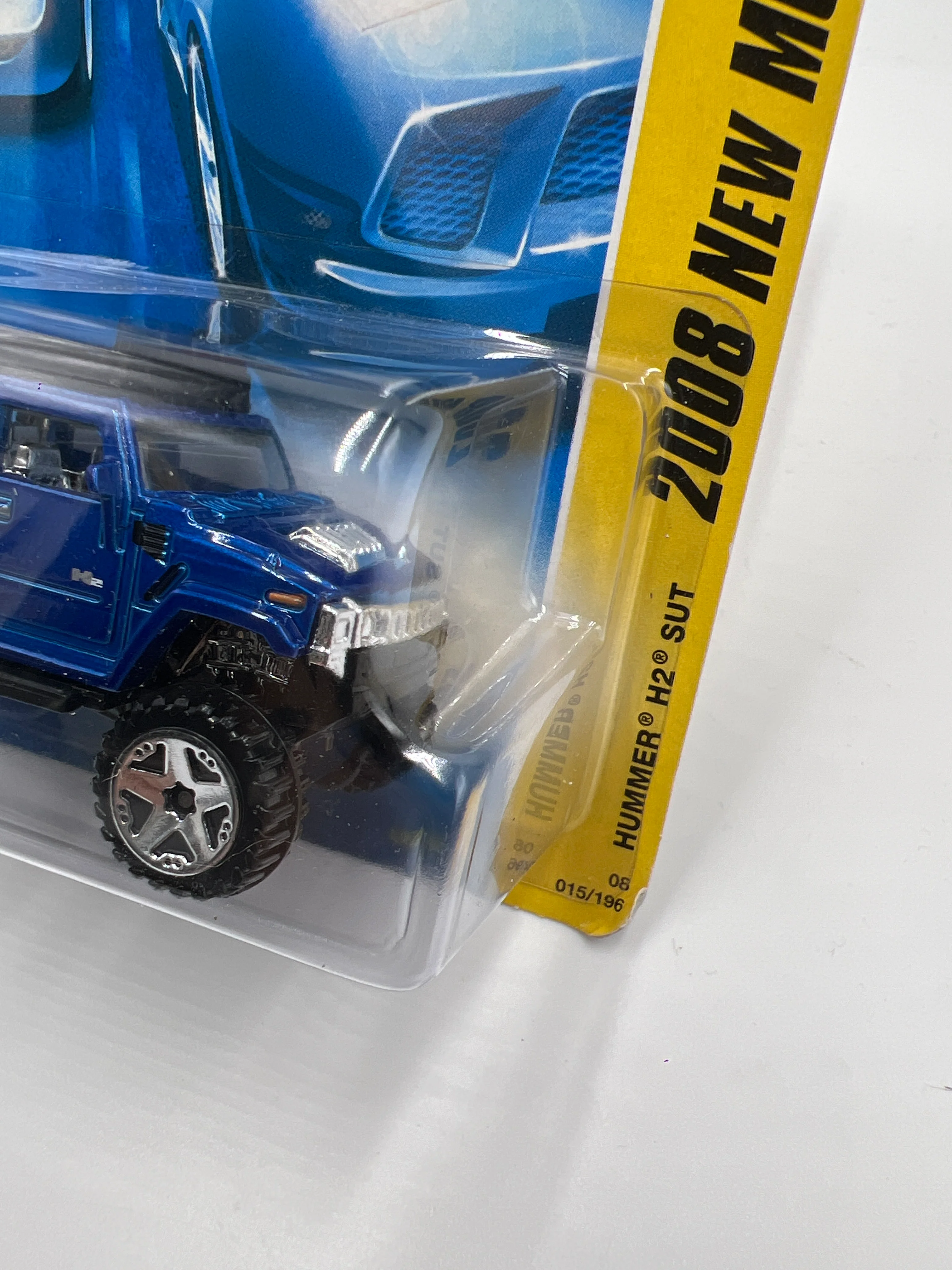 2008 Hot Wheels New Models #15 Hummer H2 SUT Blue 57H - Image 4