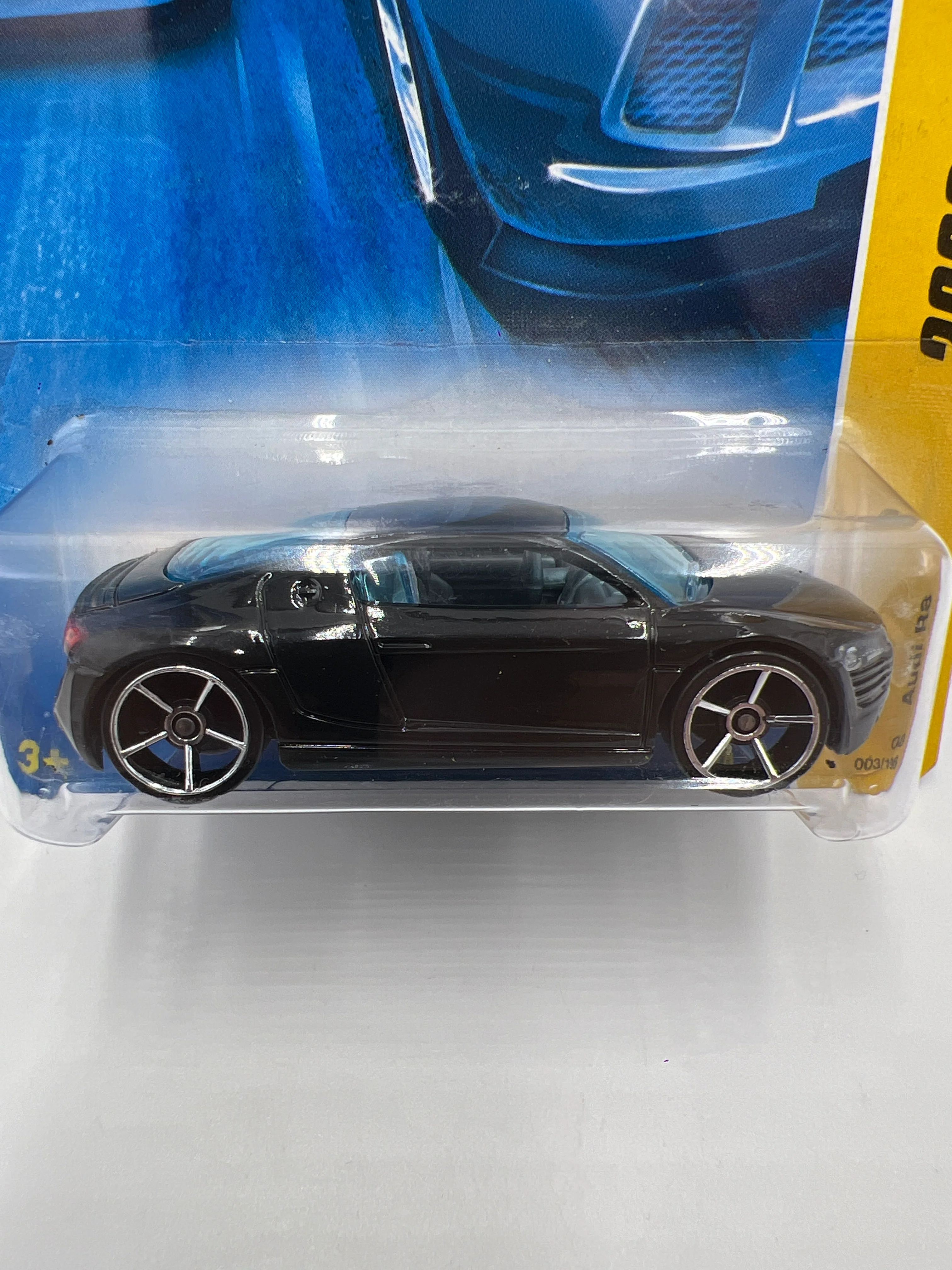 2008 Hot Wheels New Models #3 Audi R8 Black 106C - Image 3