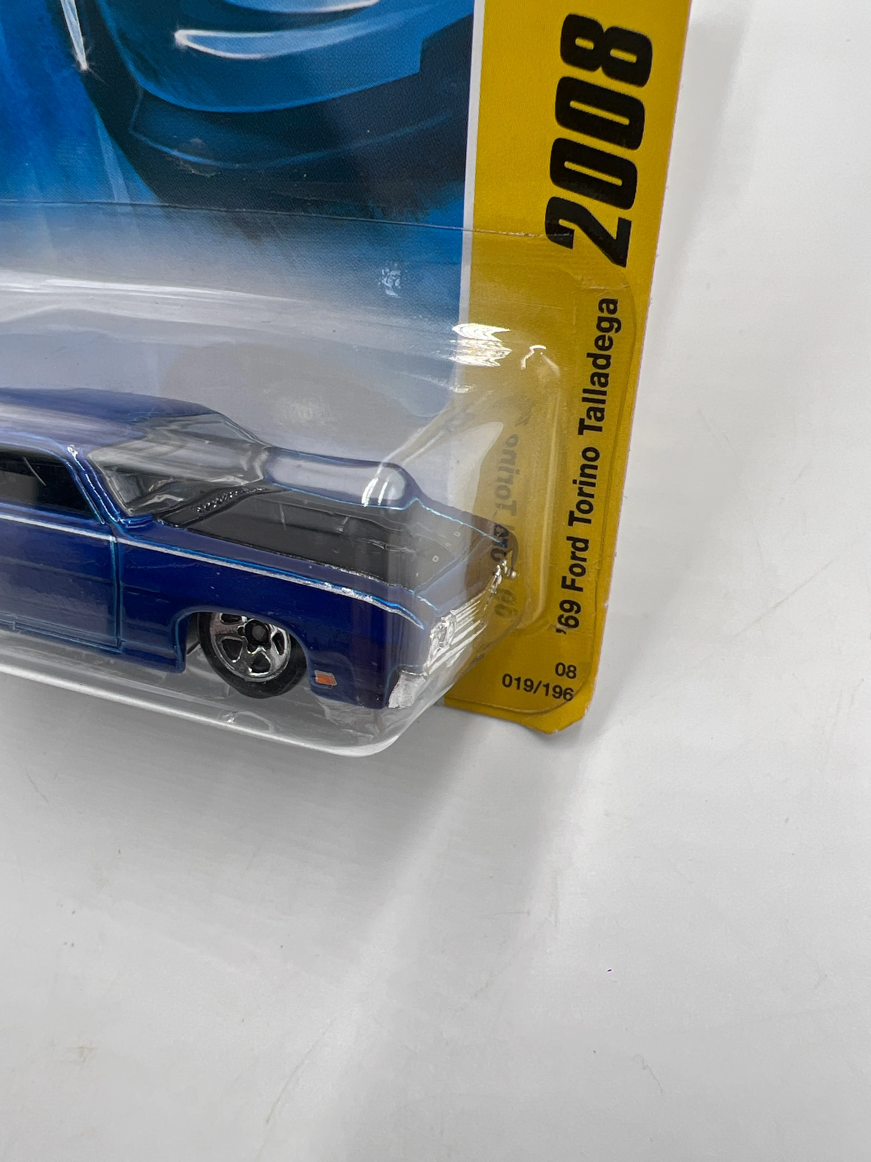 2008 Hot Wheels New Models #19 69 Ford Torino Talladega Blue 31C - Image 4