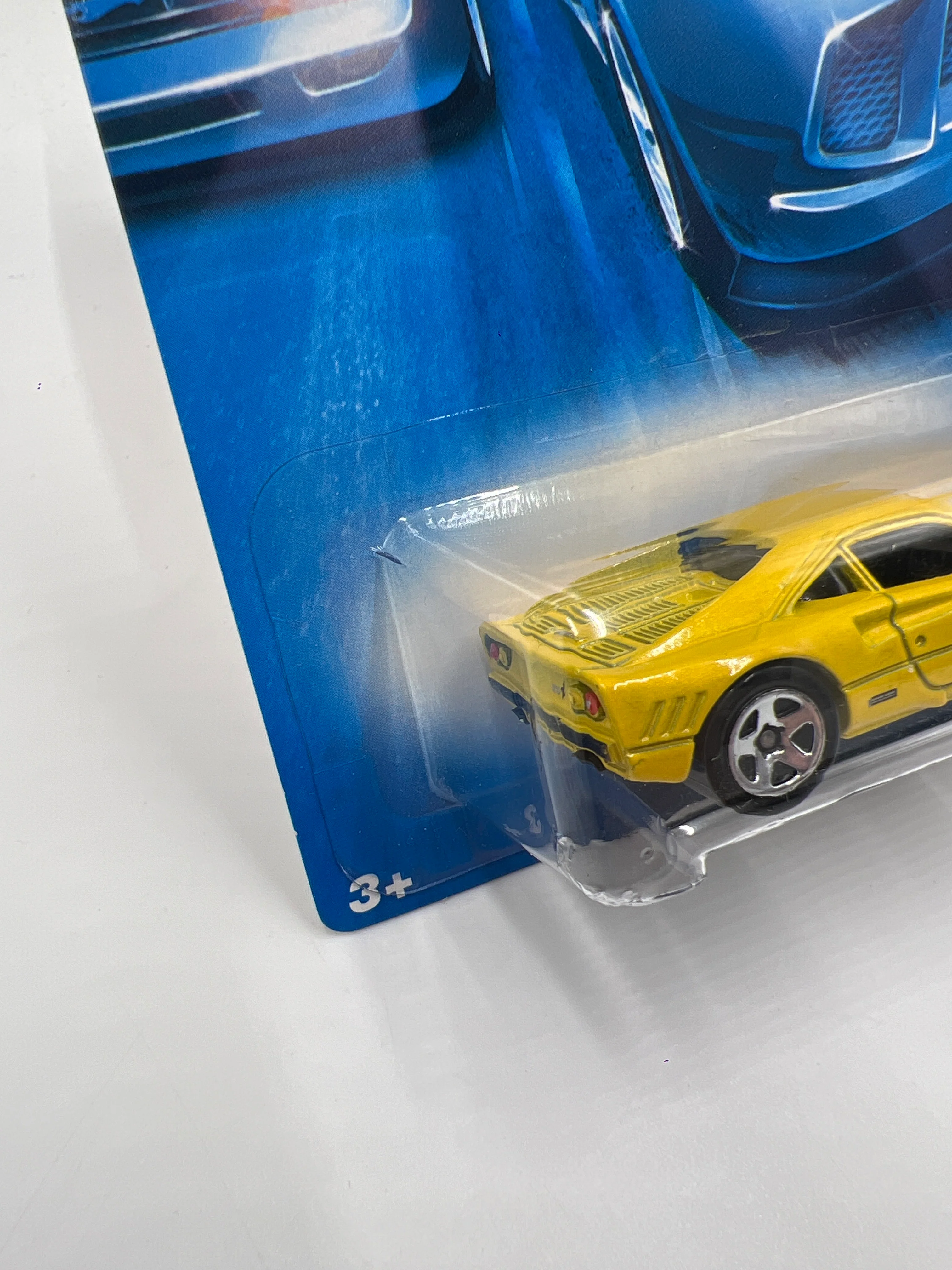 2008 Hot Wheels New Models #38 Ferrari GTO Yellow W/Protector SR - Image 5