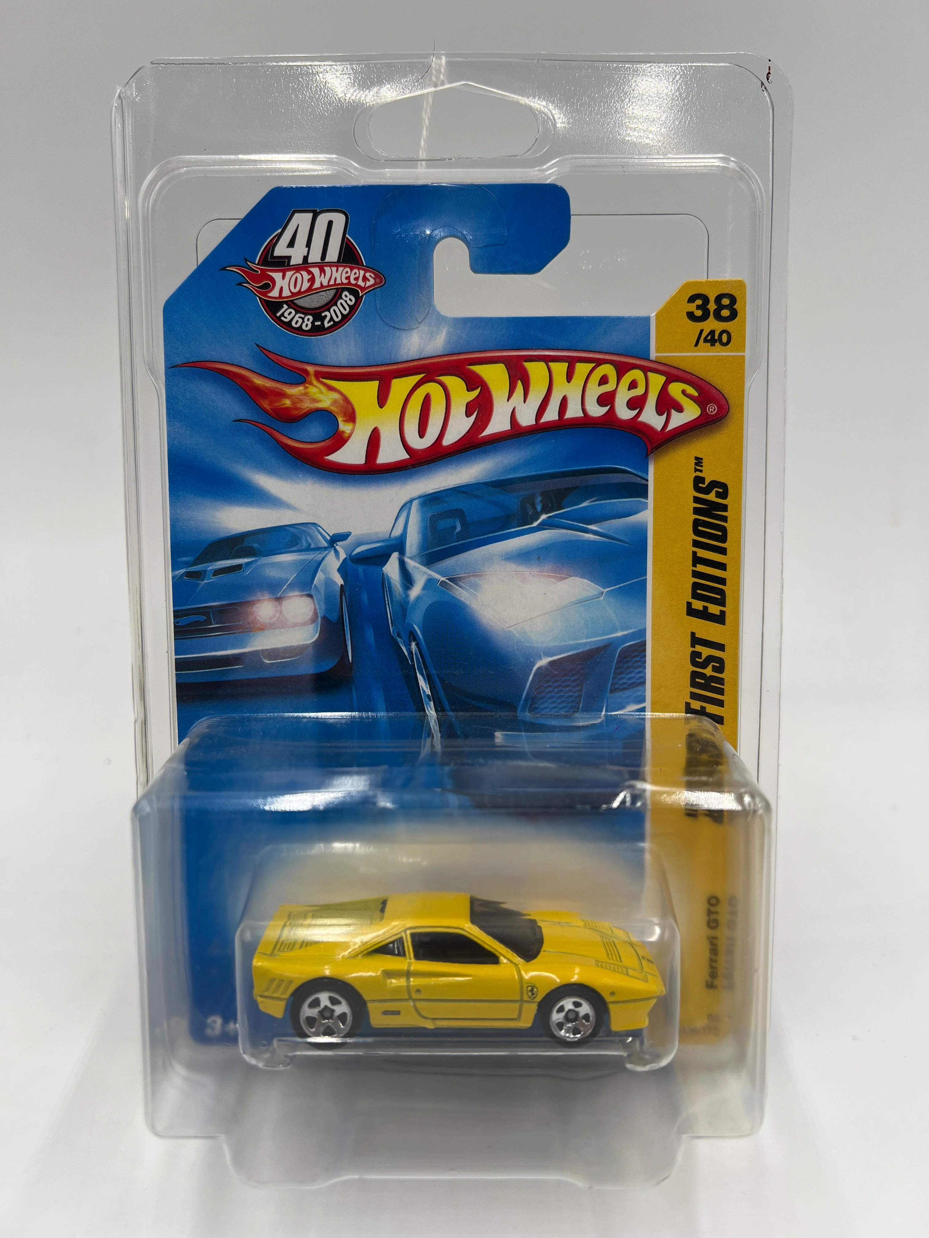2008 Hot Wheels New Models #38 Ferrari GTO Yellow W/Protector SR - Image 8