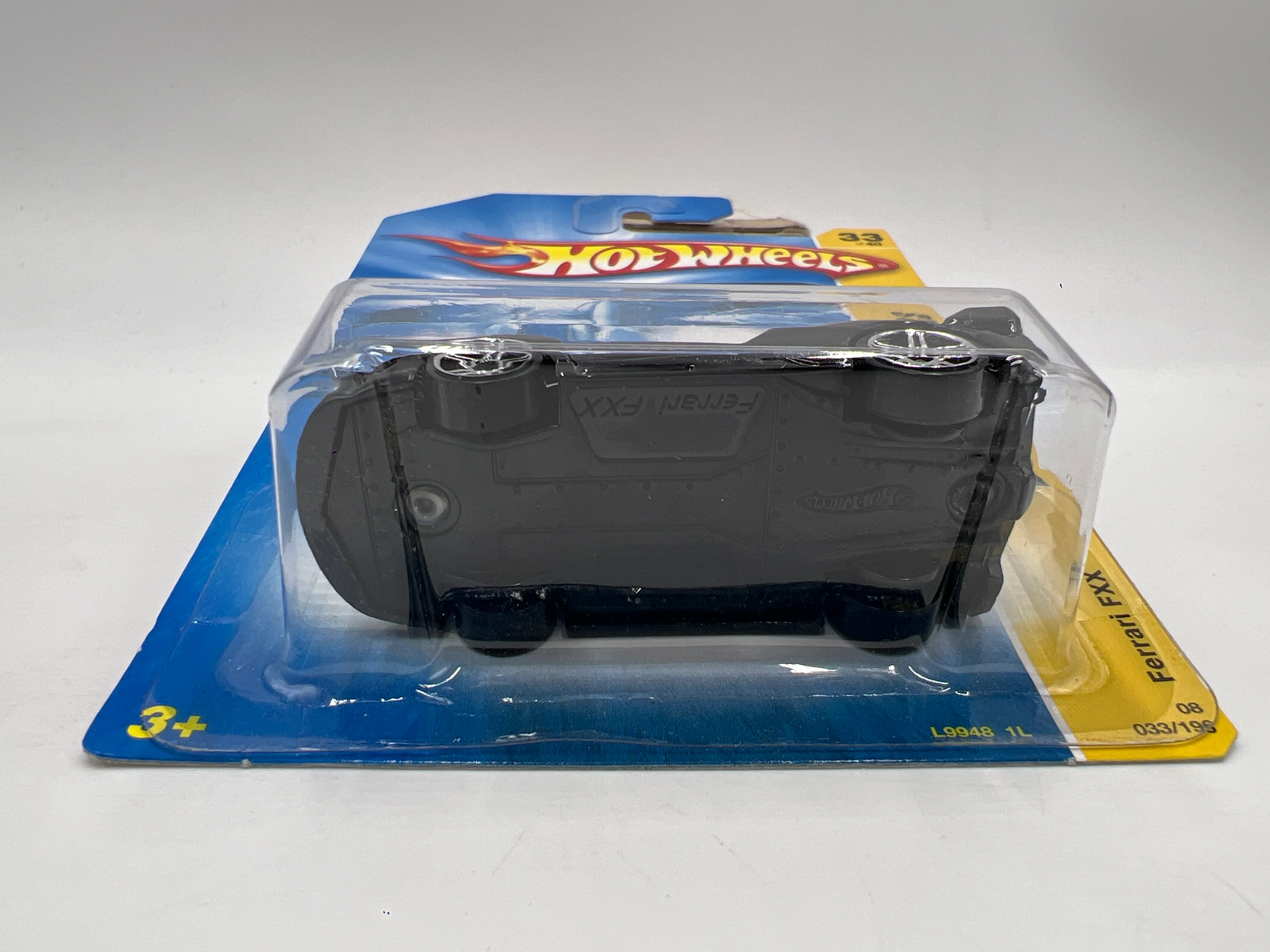 2008 Hot Wheels New Models #33 Facing Backwards ERROR Ferrari FXX Black W/Protector - Image 6