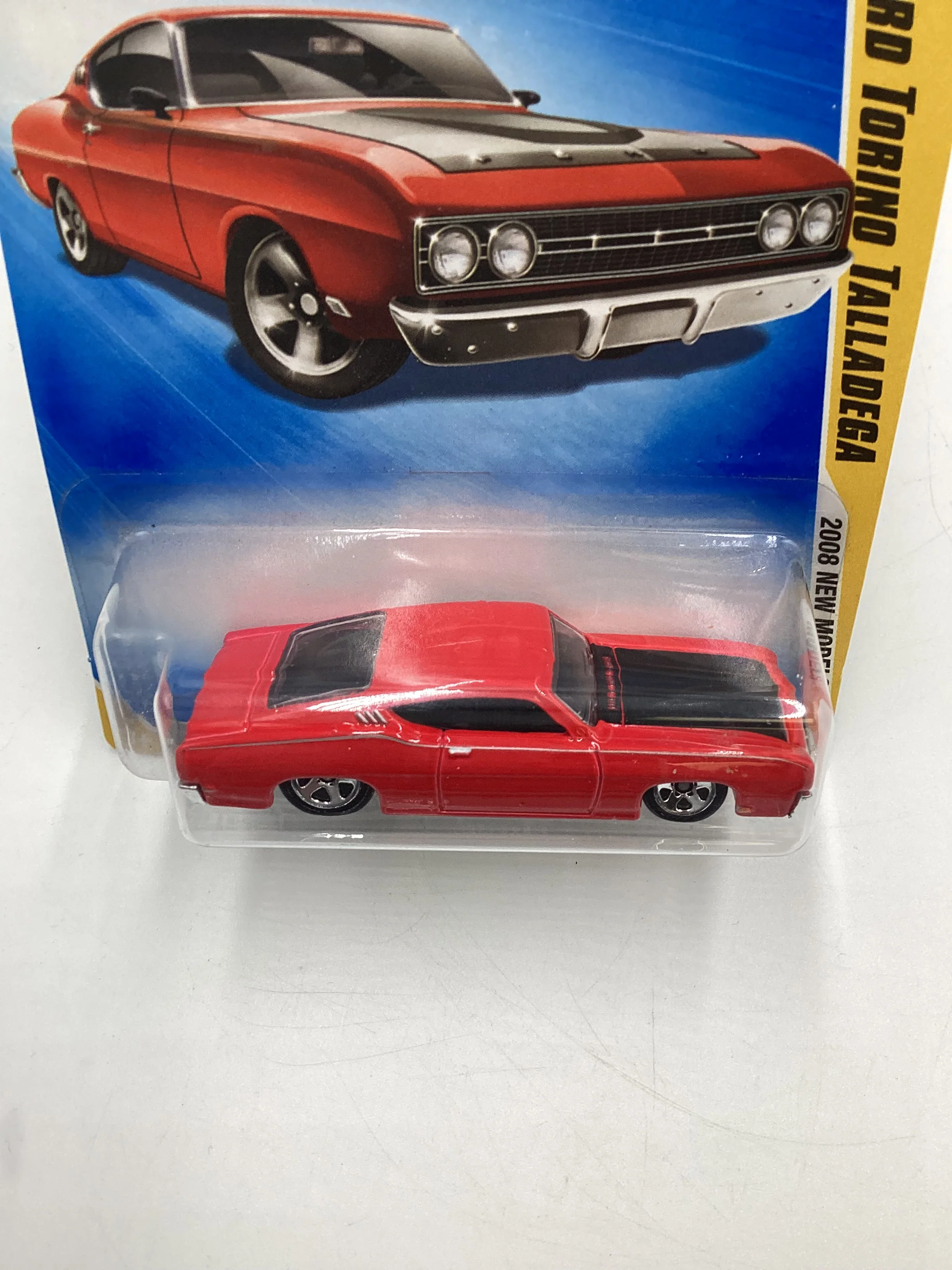 2008 Hot Wheels New Models #19 69 Ford Torino Talledega Red 27B - Image 6