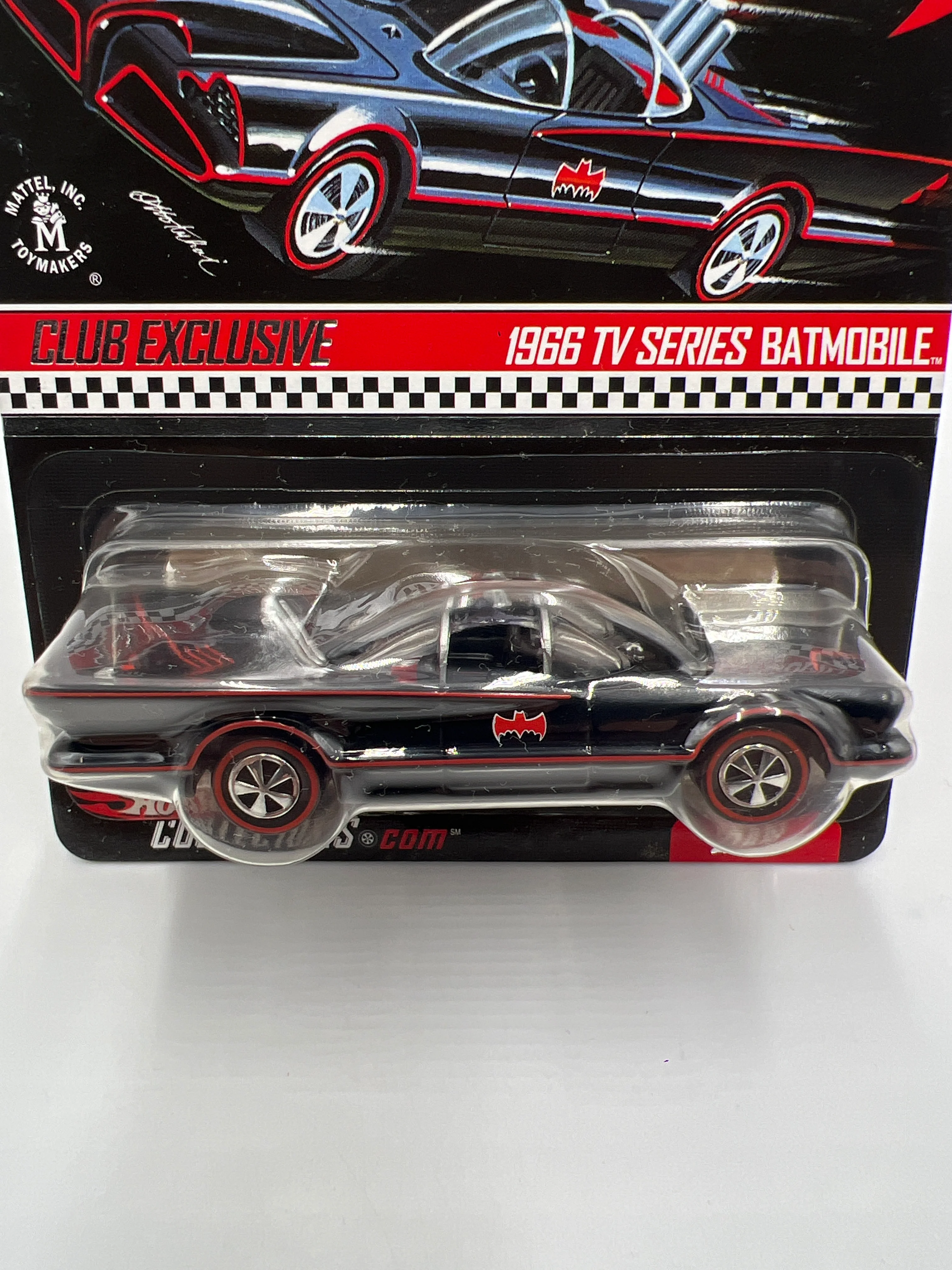 2008 Hot Wheels RLC Club Exclusive 492/13428 1966 TV Series Batmobile Black W/Protector - Image 2