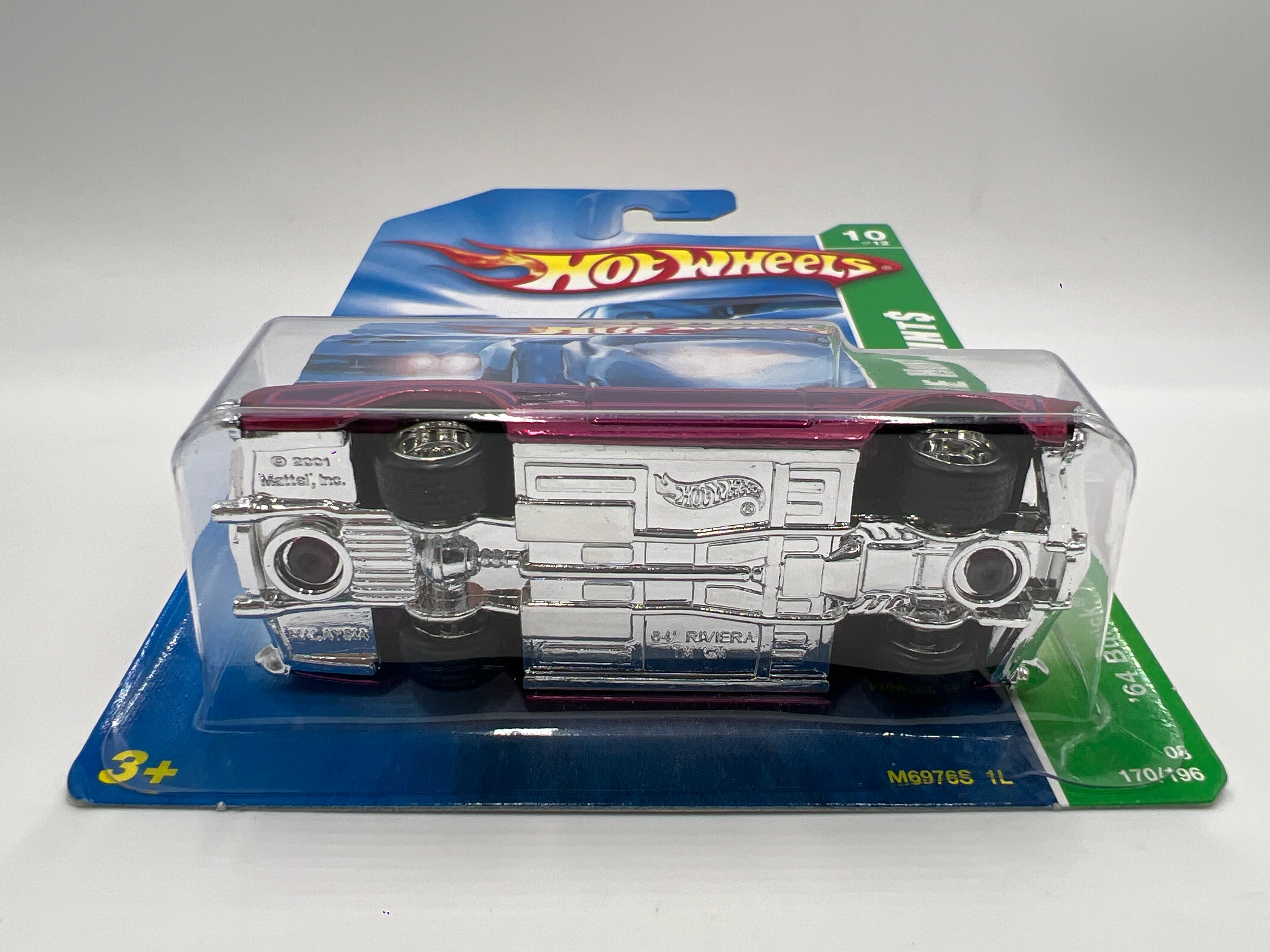 2008 Hot Wheels Super Treasure Hunt #170 64 Buick Riviera Pink/Purple W/Protector - Image 5