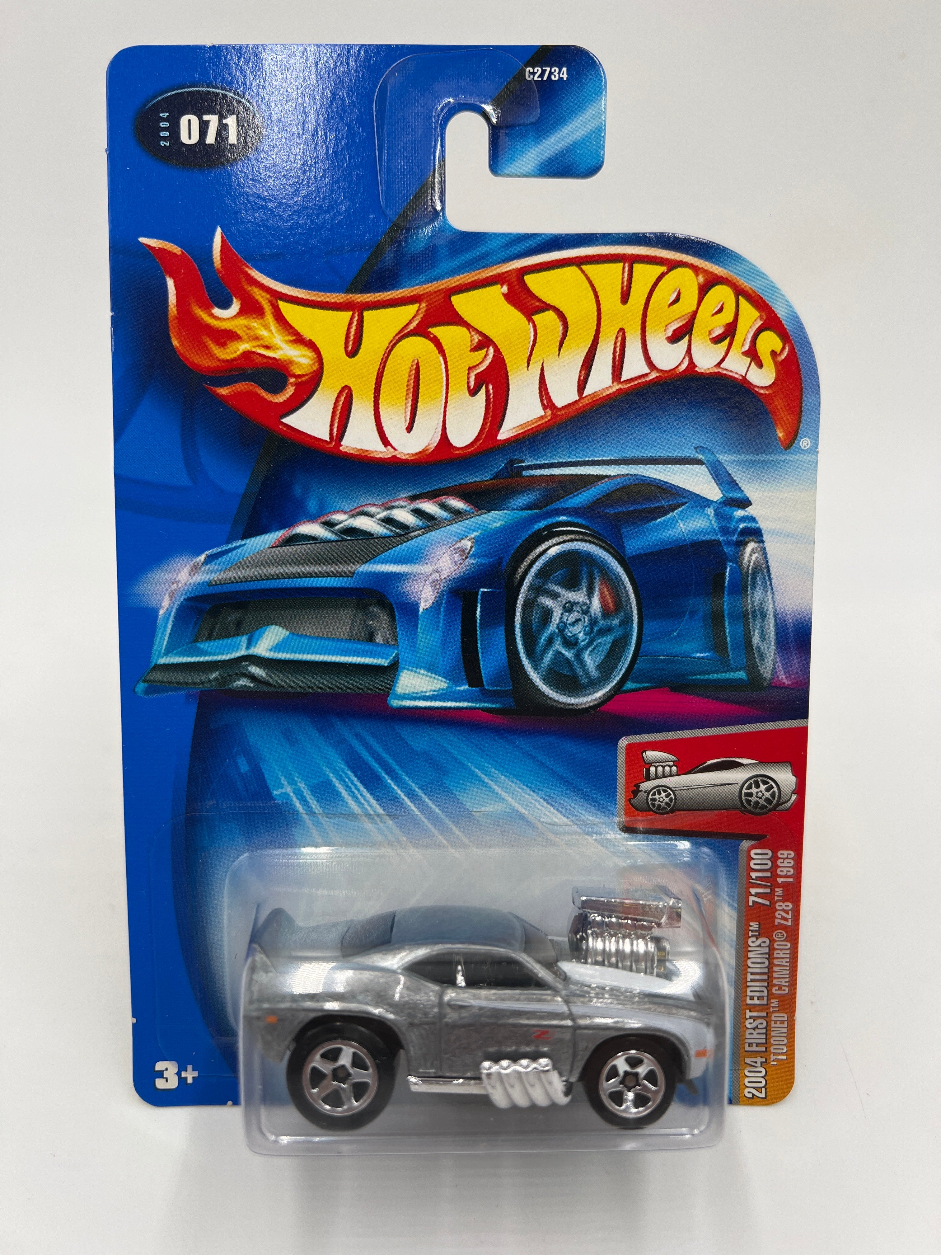2004 Hot Wheels First Editions Zamac #071 Tooned Camaro Z28 1969 146A - Image 2