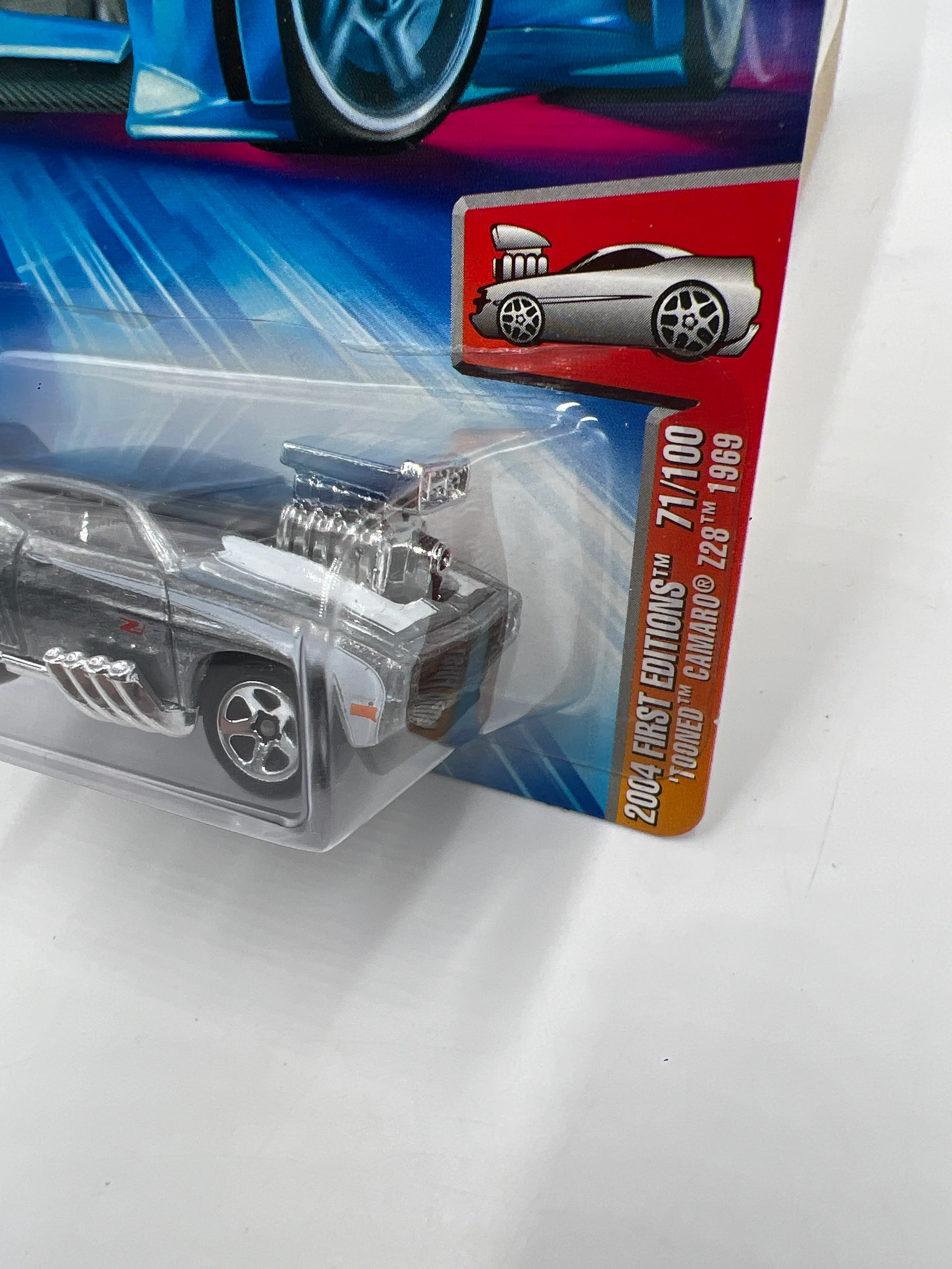 2004 Hot Wheels First Editions Zamac #071 Tooned Camaro Z28 1969 146A - Image 4