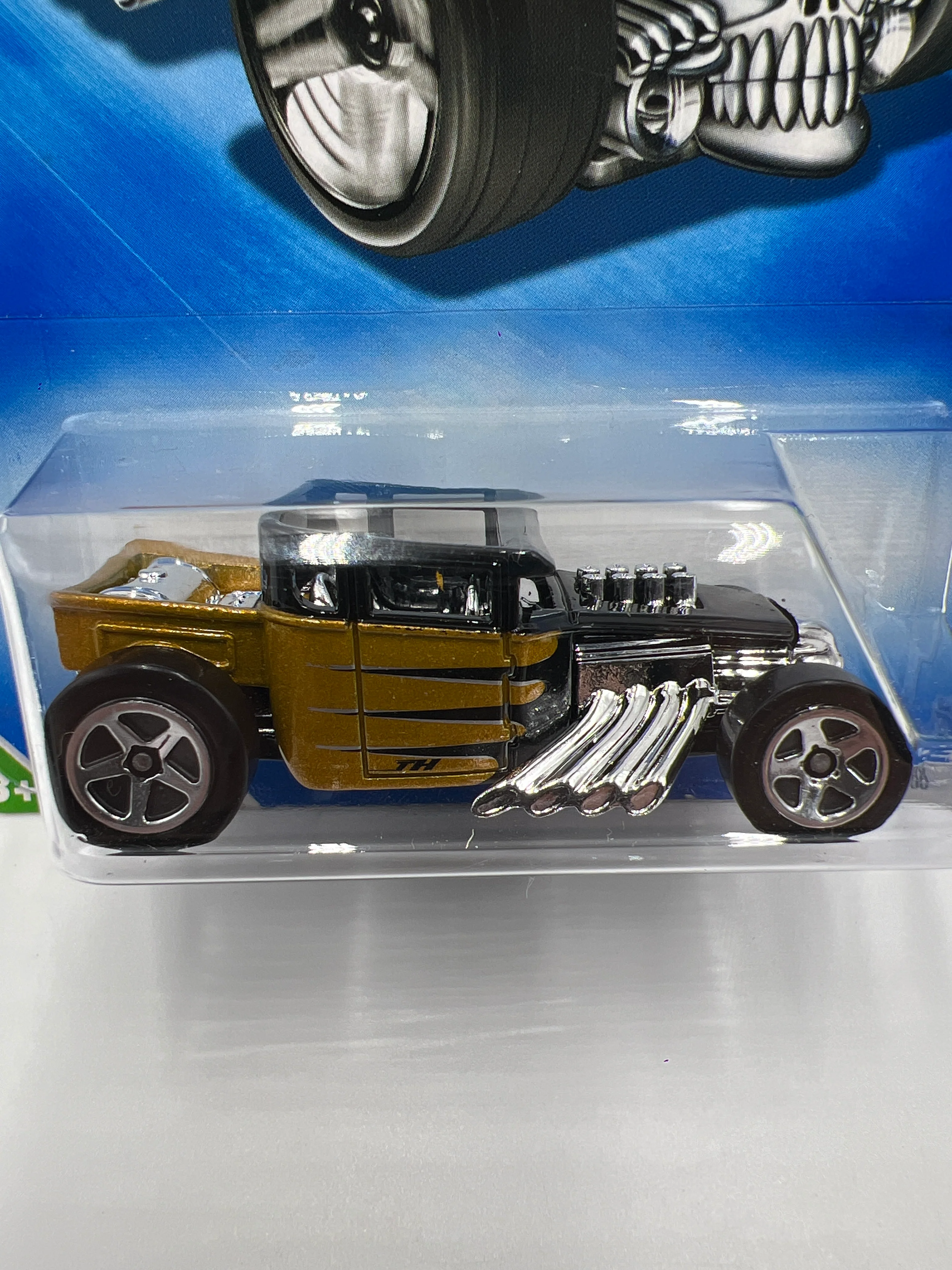 2009 Hot Wheels Treasure Hunts #50 Bone Shaker Gold/Black - Image 3