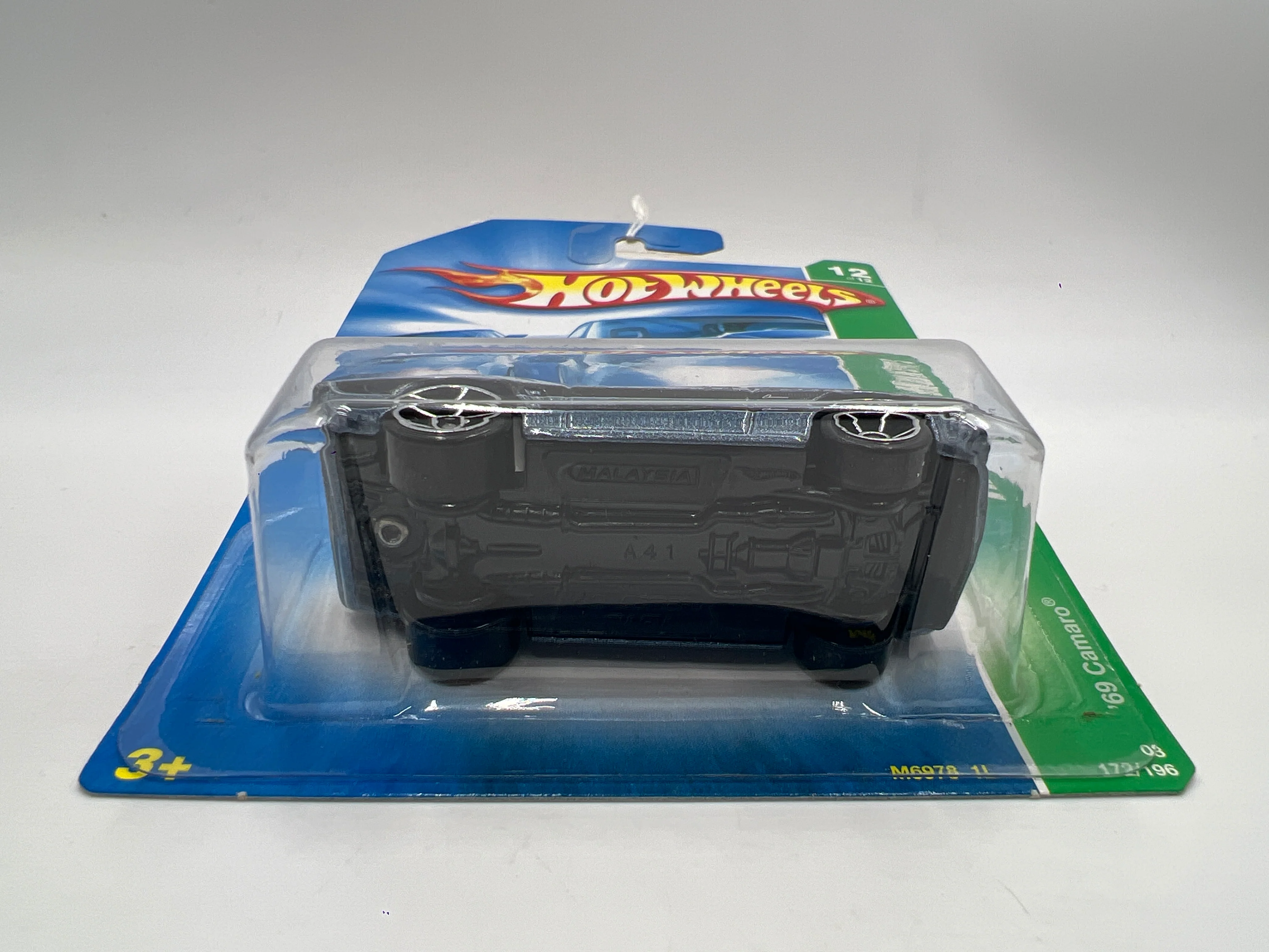 2008 Hot Wheels Treasure Hunts #172 69 Camaro Blue 273A - Image 5