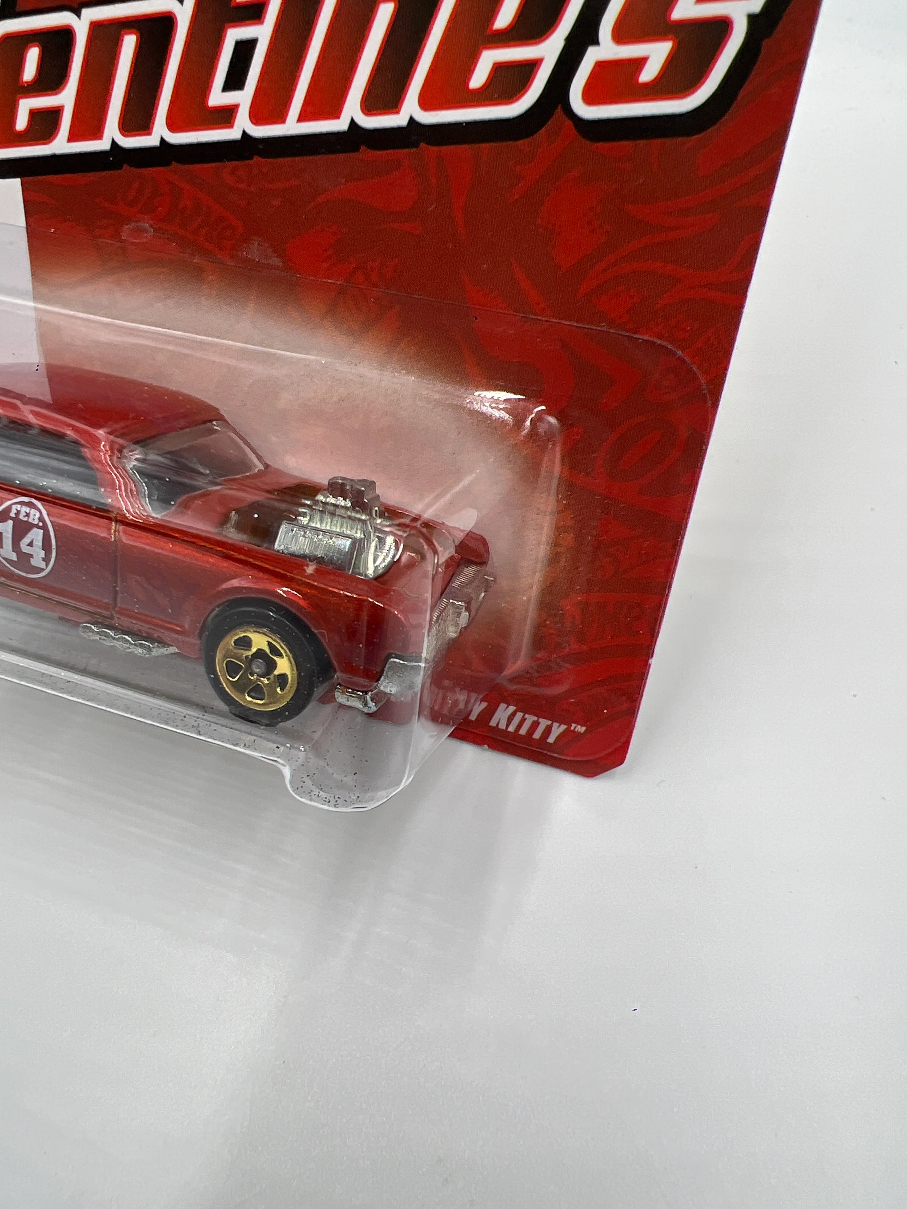 2008 Hot Wheels Valentines Series Nitty Gritty Kitty Red 152D - Image 4