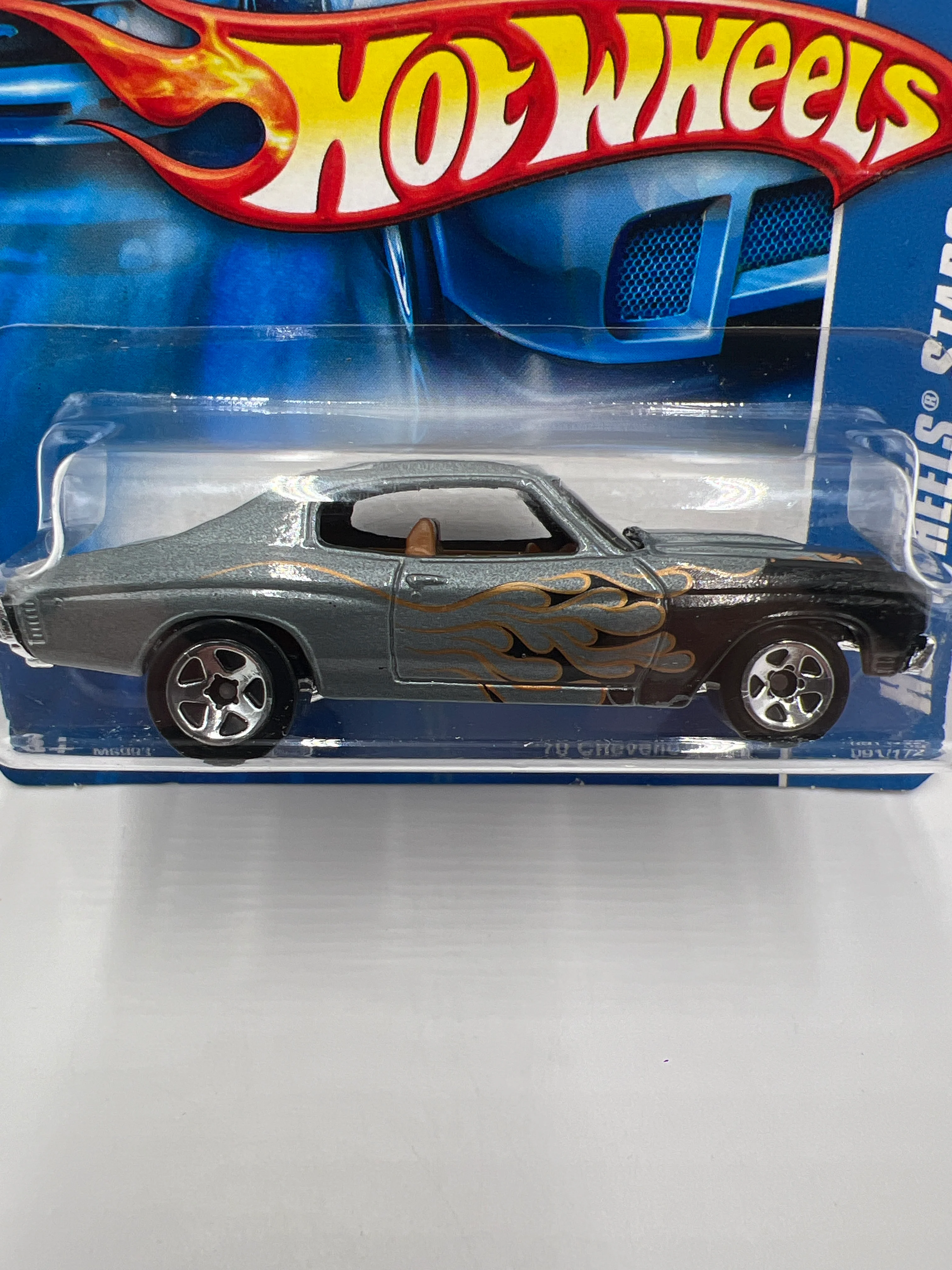 2008 Hot Wheels HW Stars #91 Short Card 70 Chevelle SS Gray 1C - Image 3